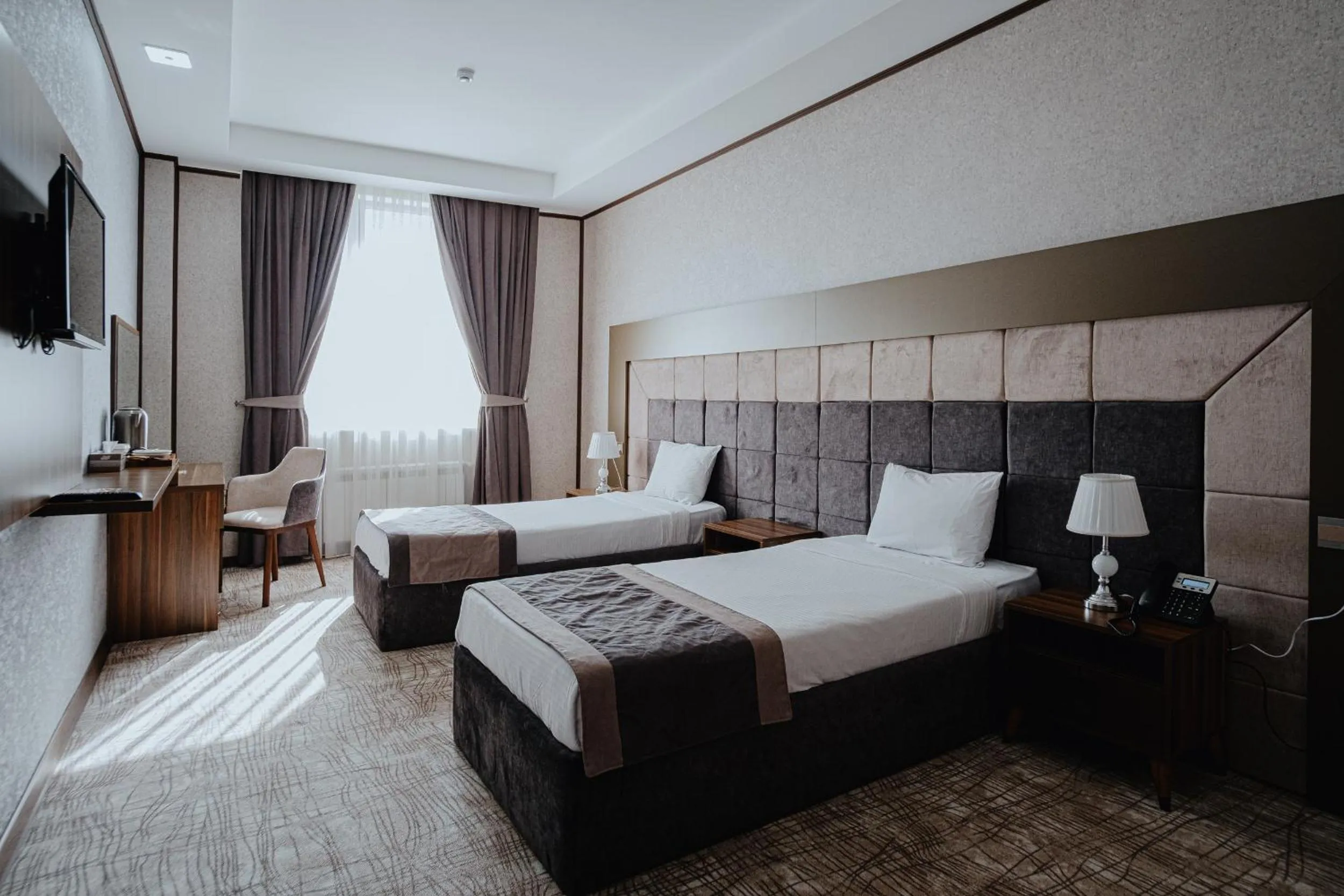 Bed in Volga Hotel Baku