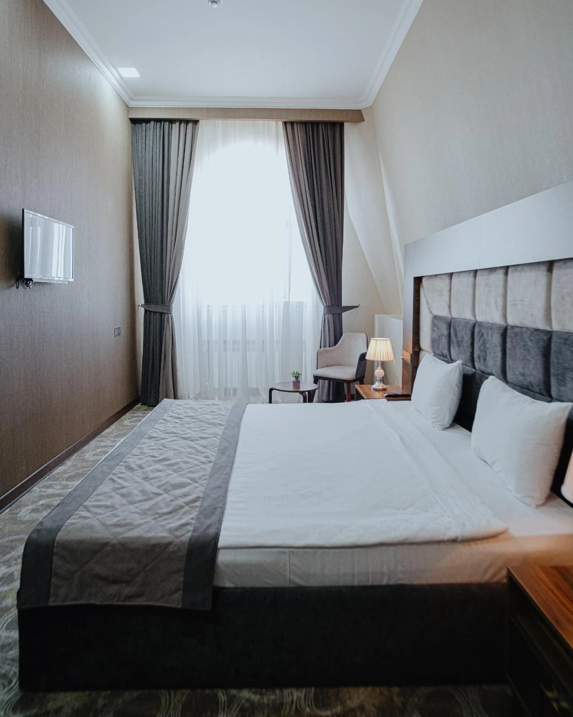 Bed in Volga Hotel Baku