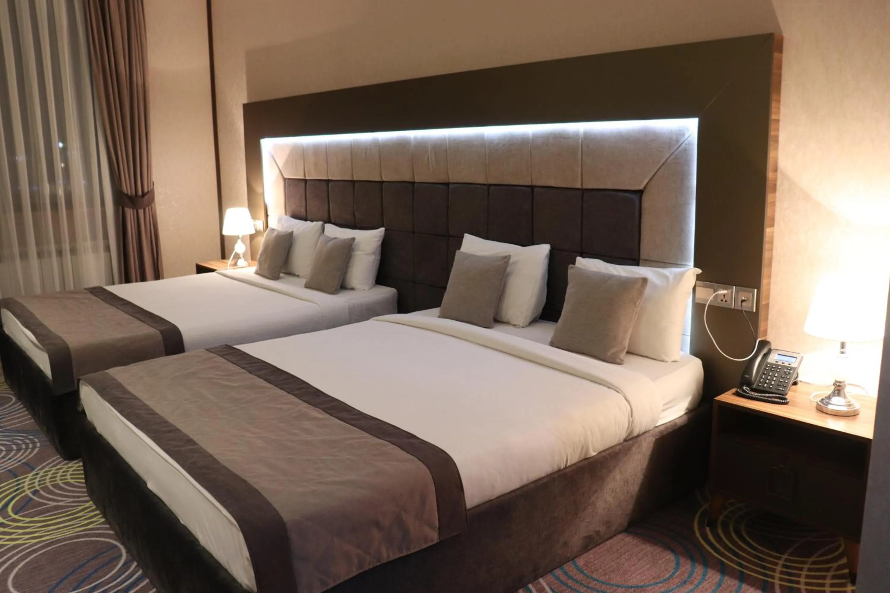 Bed in Volga Hotel Baku