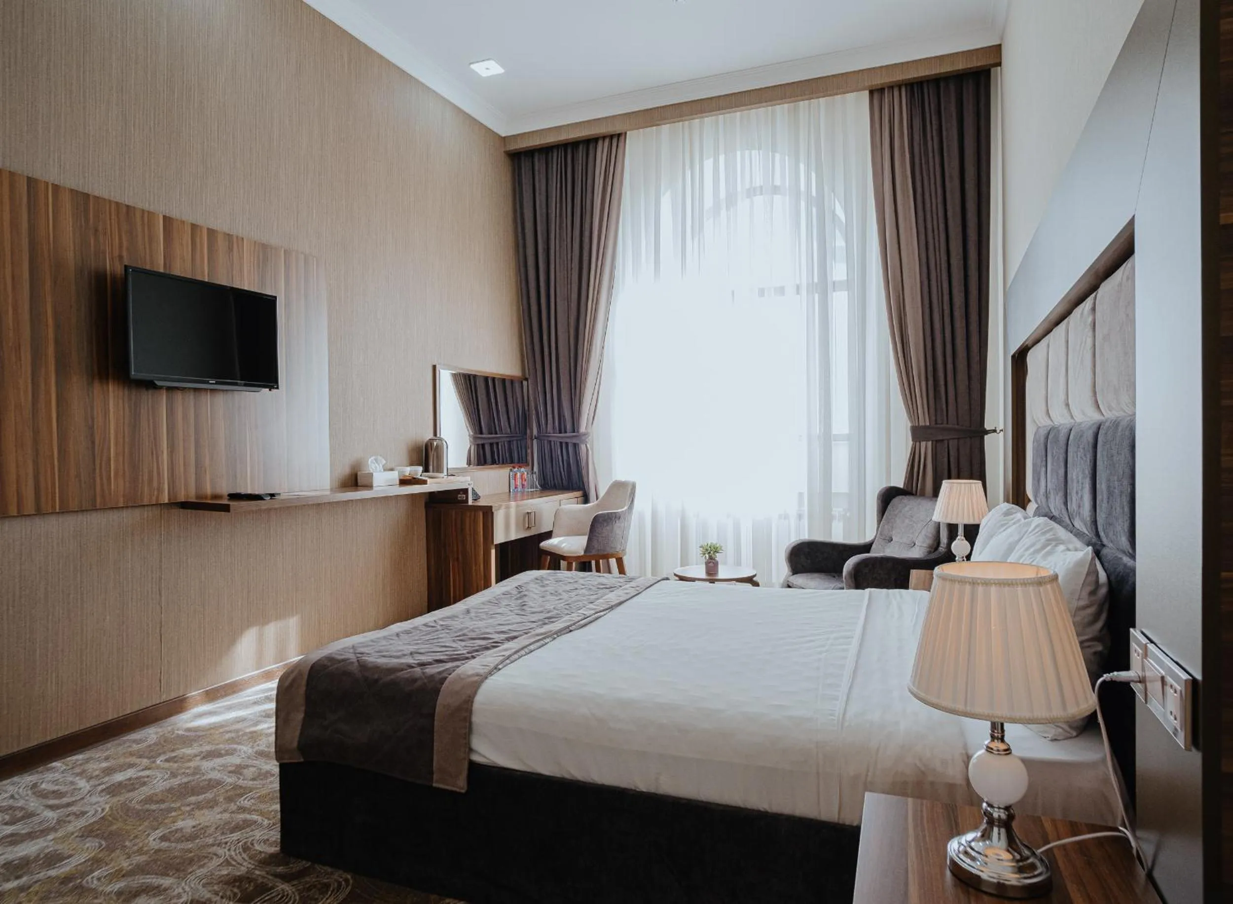 Bed in Volga Hotel Baku