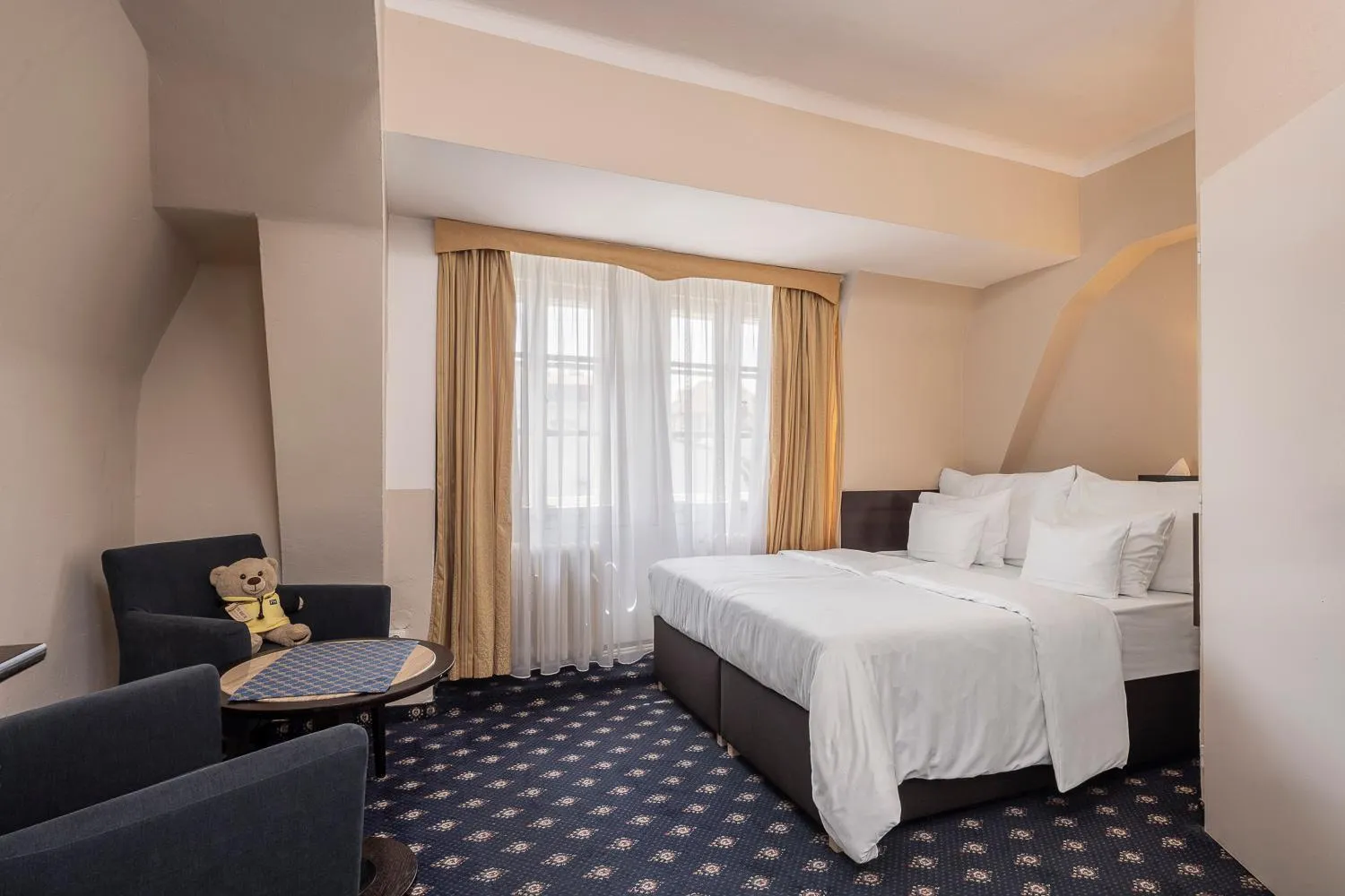 Bedroom, Bed in Pytloun Old Armoury Hotel Prague, Stará Zbrojnice