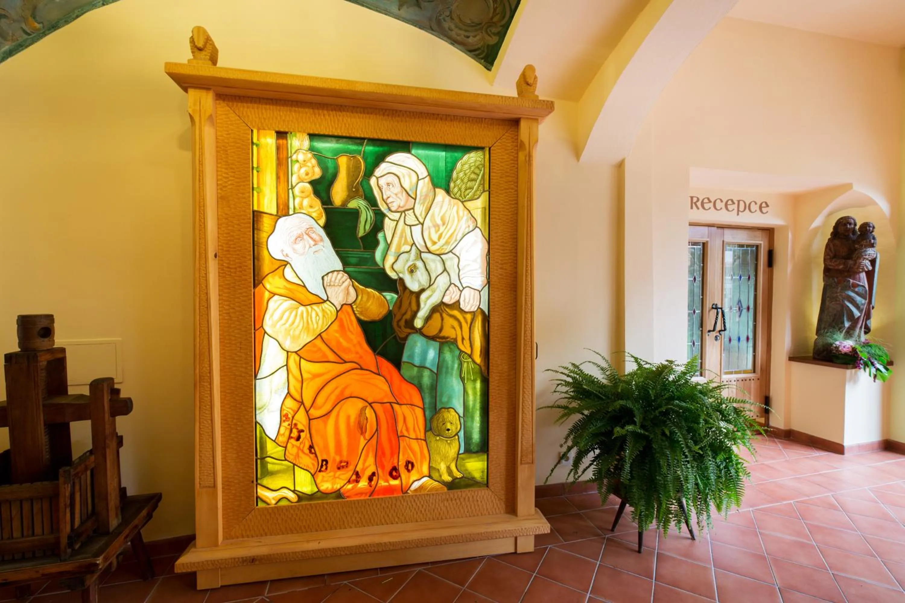 Decorative detail in Hotel Selsky Dvur - Bohemian Village Courtyard