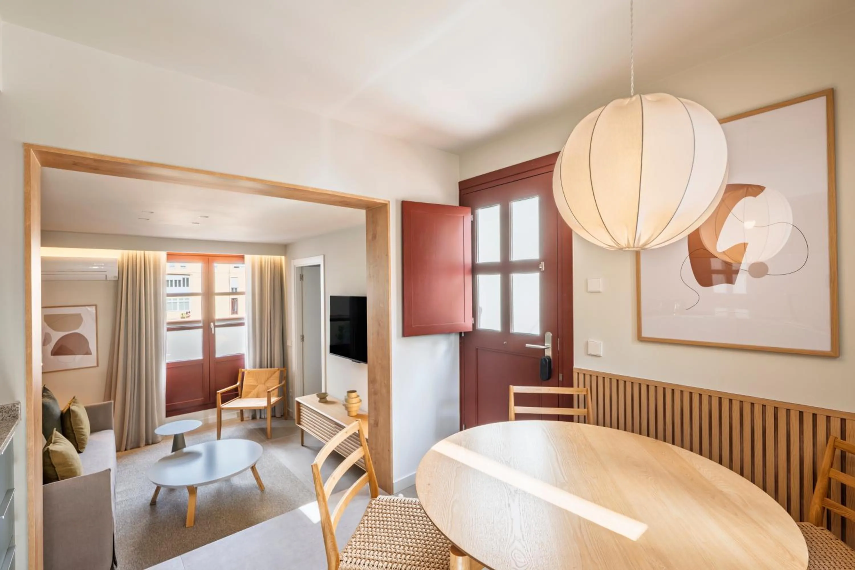 Living room in Aspasios Garden Apartments