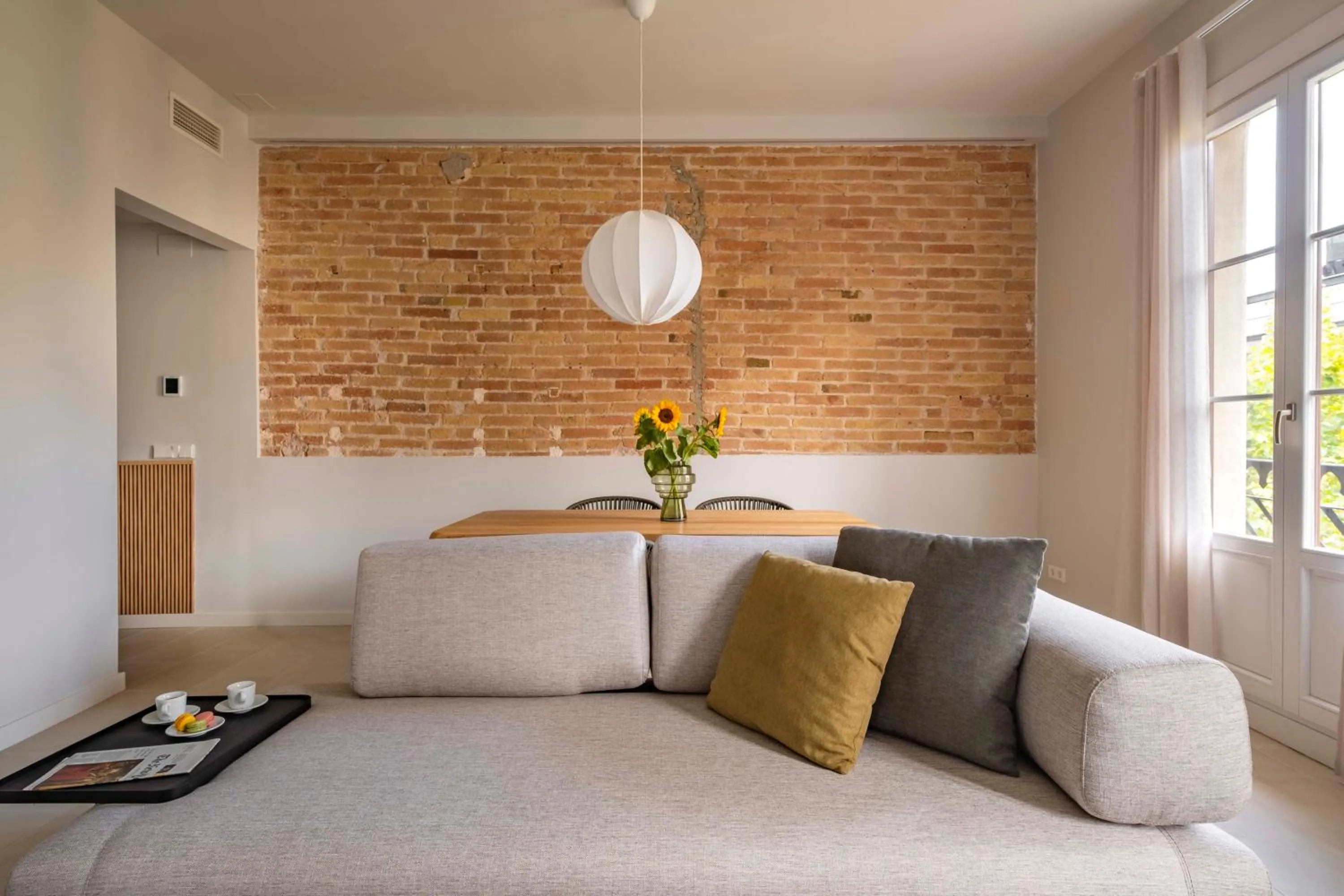 Living room, Bed in Aspasios Garden Apartments