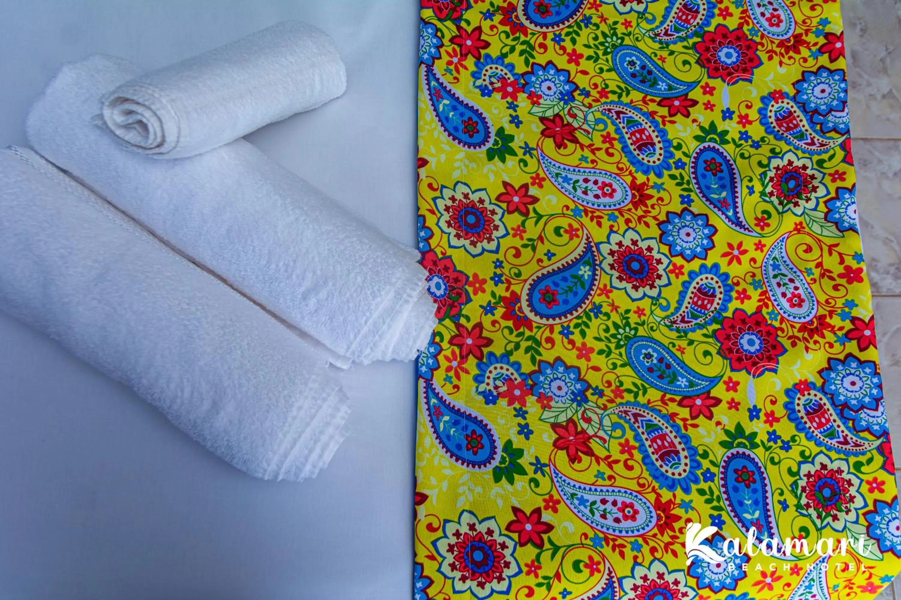 Bed in Kalamari Beach Hotel