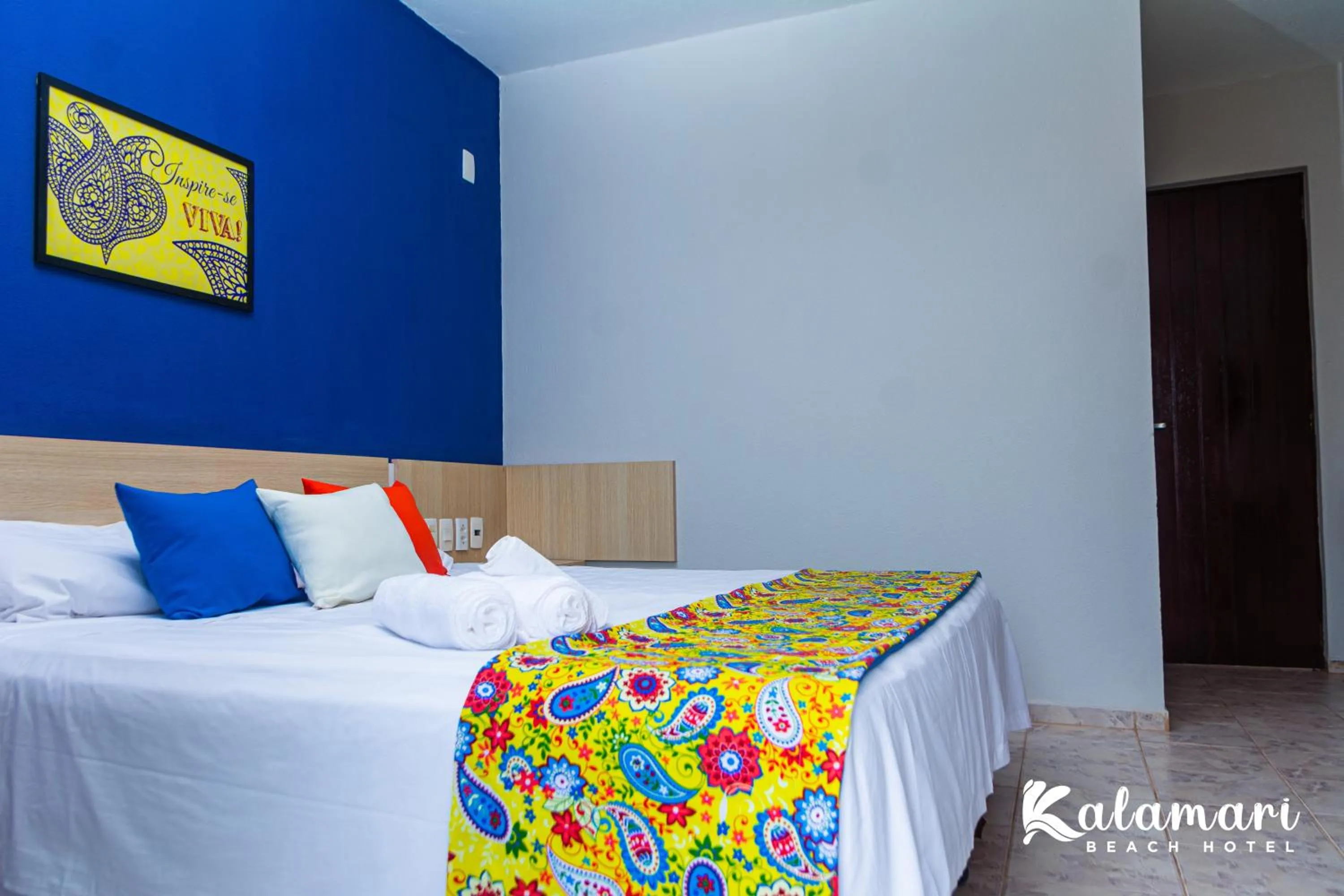 Bed in Kalamari Beach Hotel