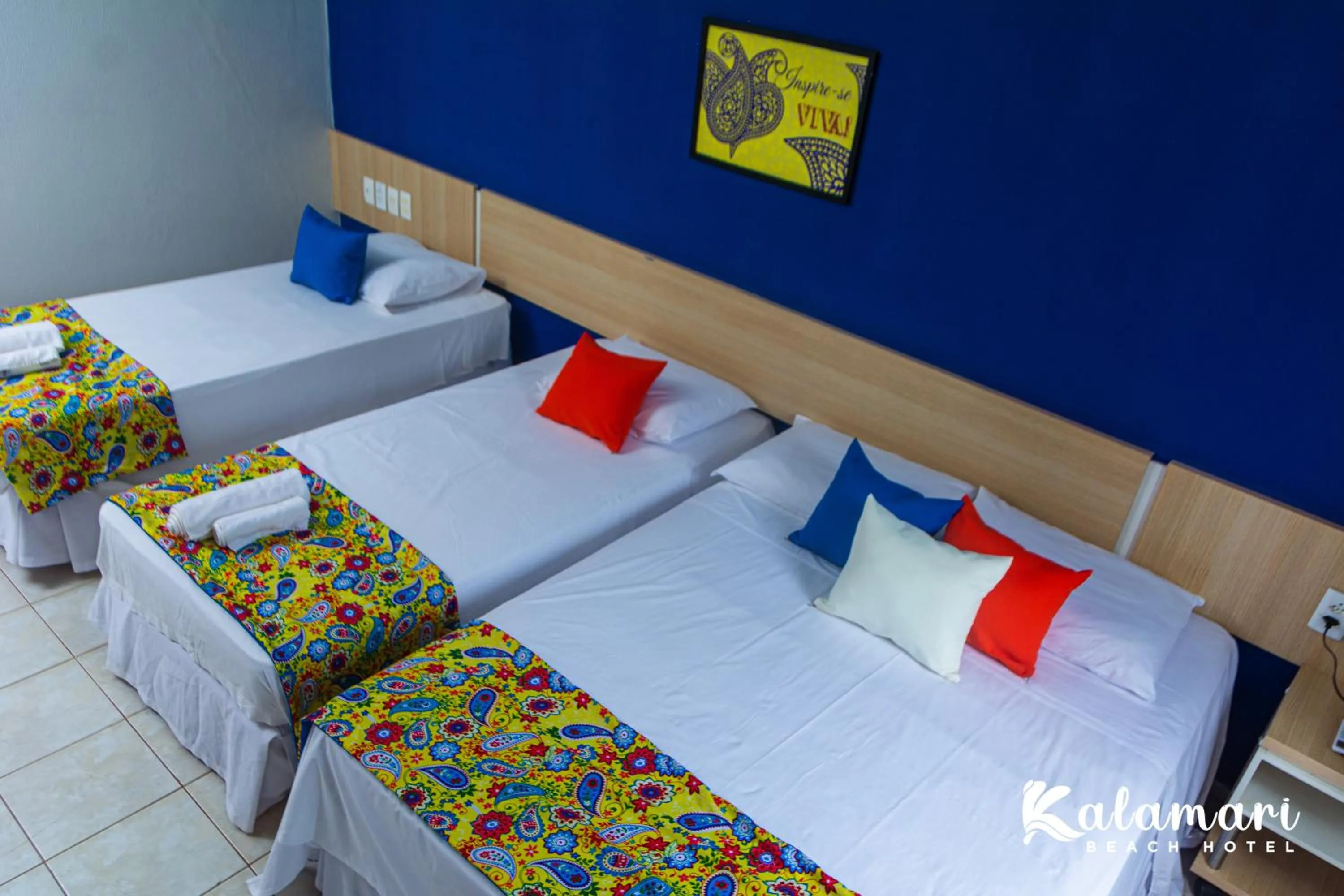 Bed in Kalamari Beach Hotel