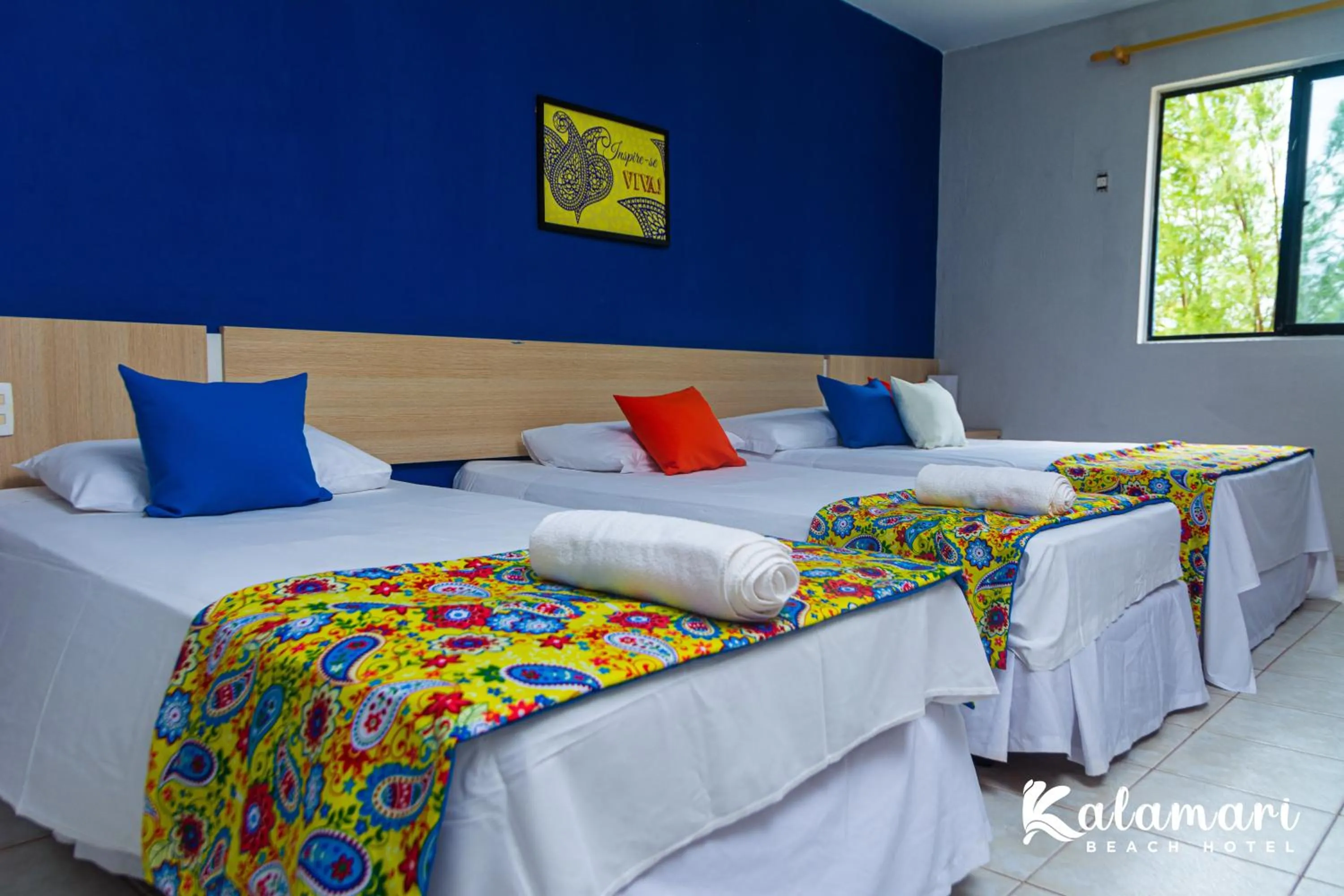 Bed in Kalamari Beach Hotel