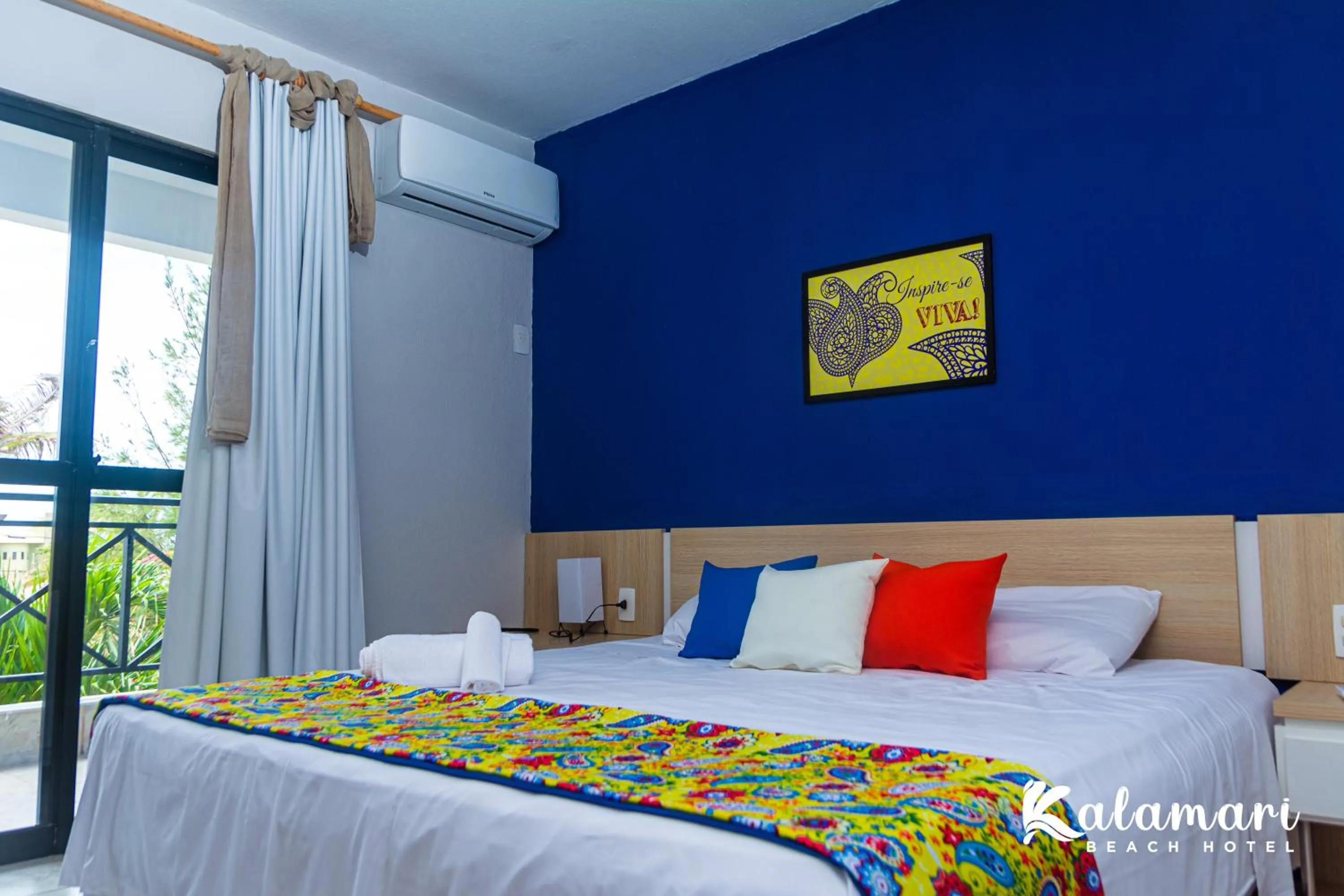 Bed in Kalamari Beach Hotel