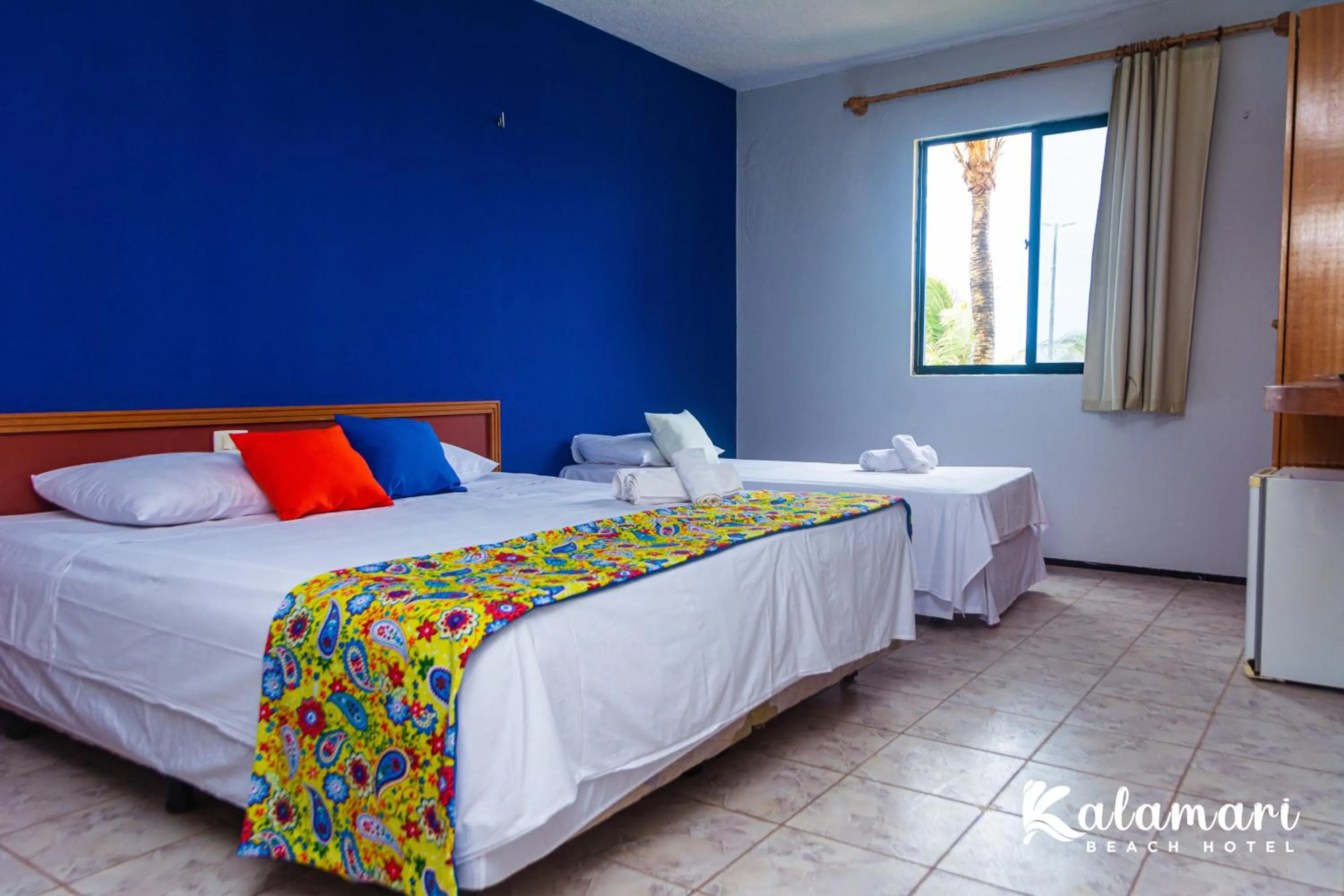 Bed in Kalamari Beach Hotel