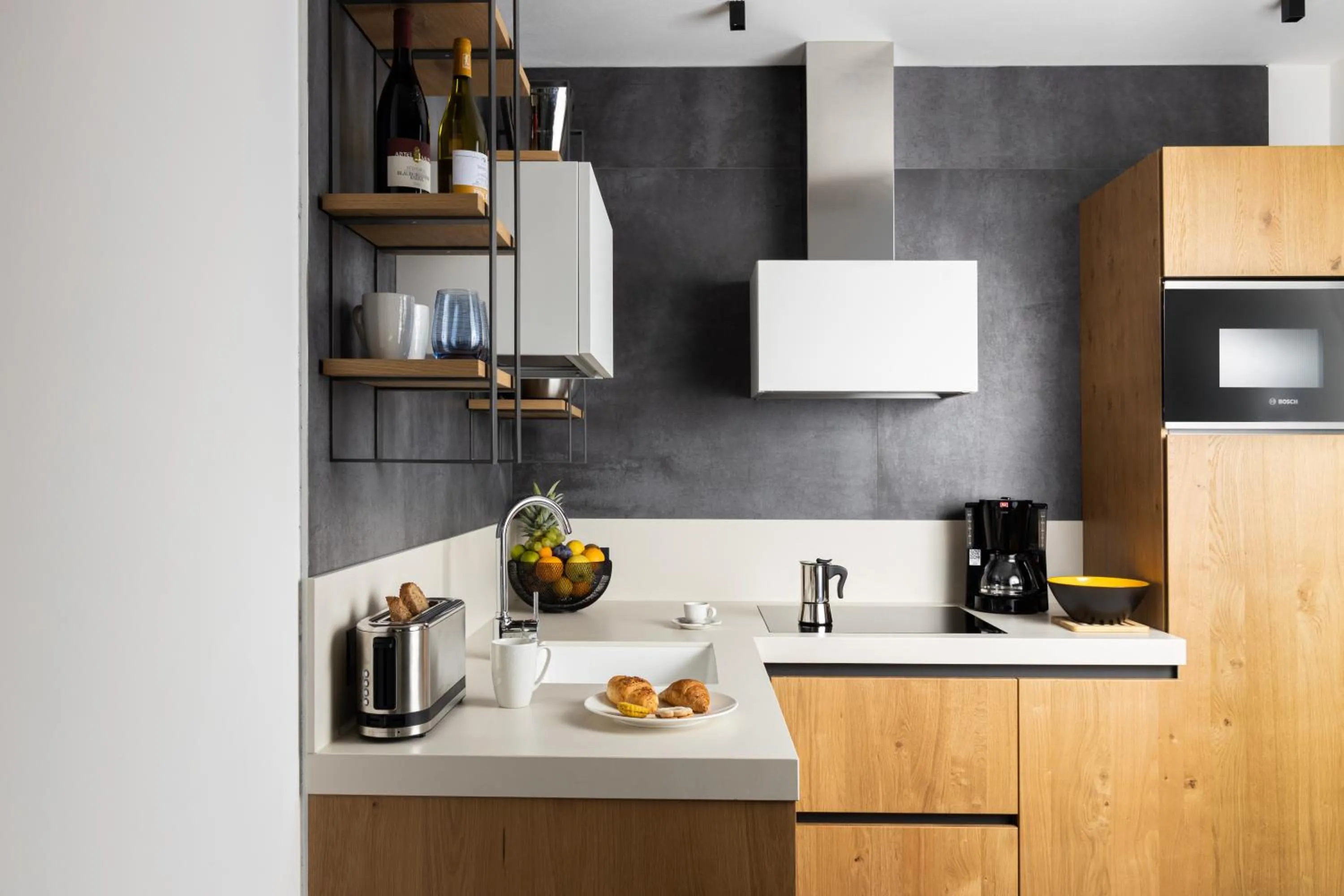 kitchen in Aris Apartments & Sky Pool - Tonelli Hotels - Adult Friendly