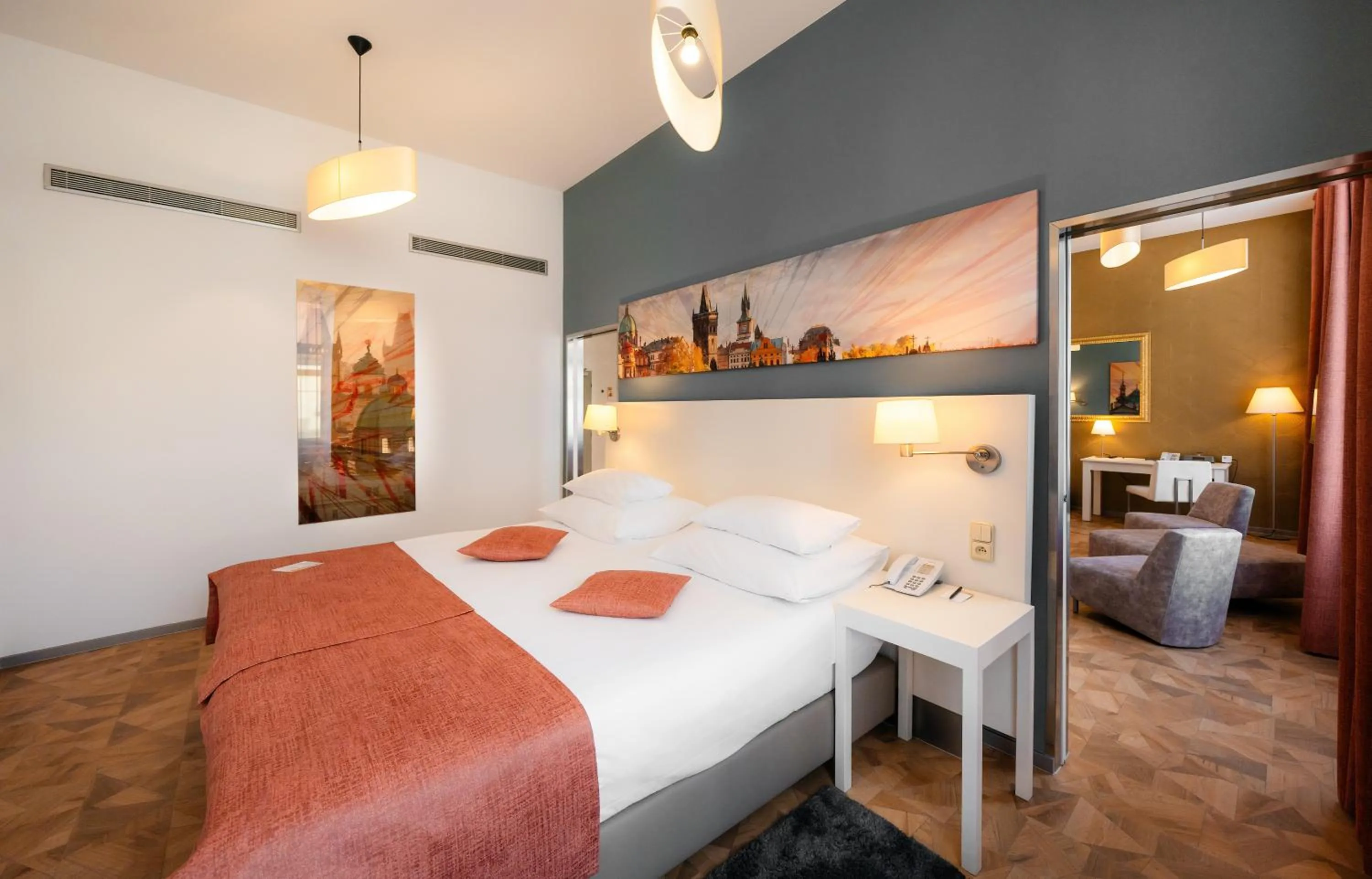 Bedroom, Bed in Grandium Hotel Prague