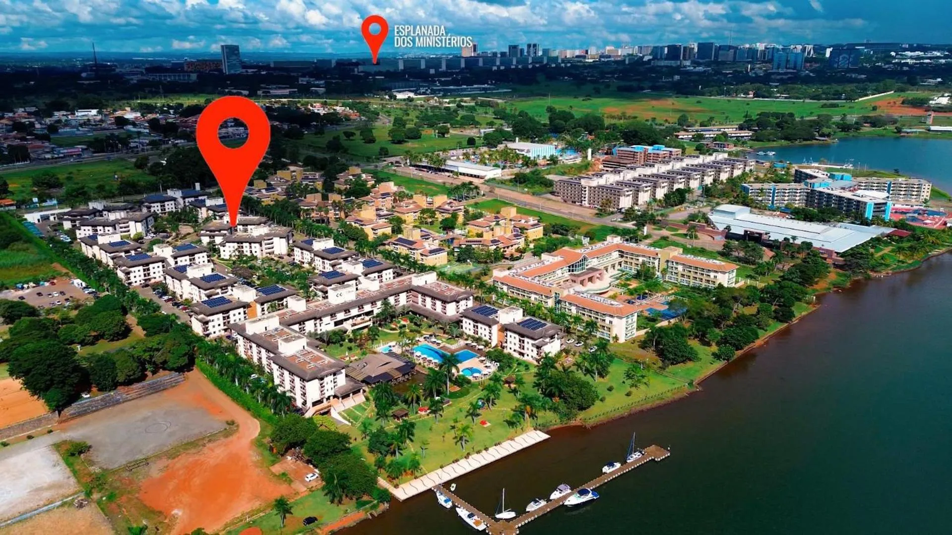 Life Resort beira lago próx a esplanada