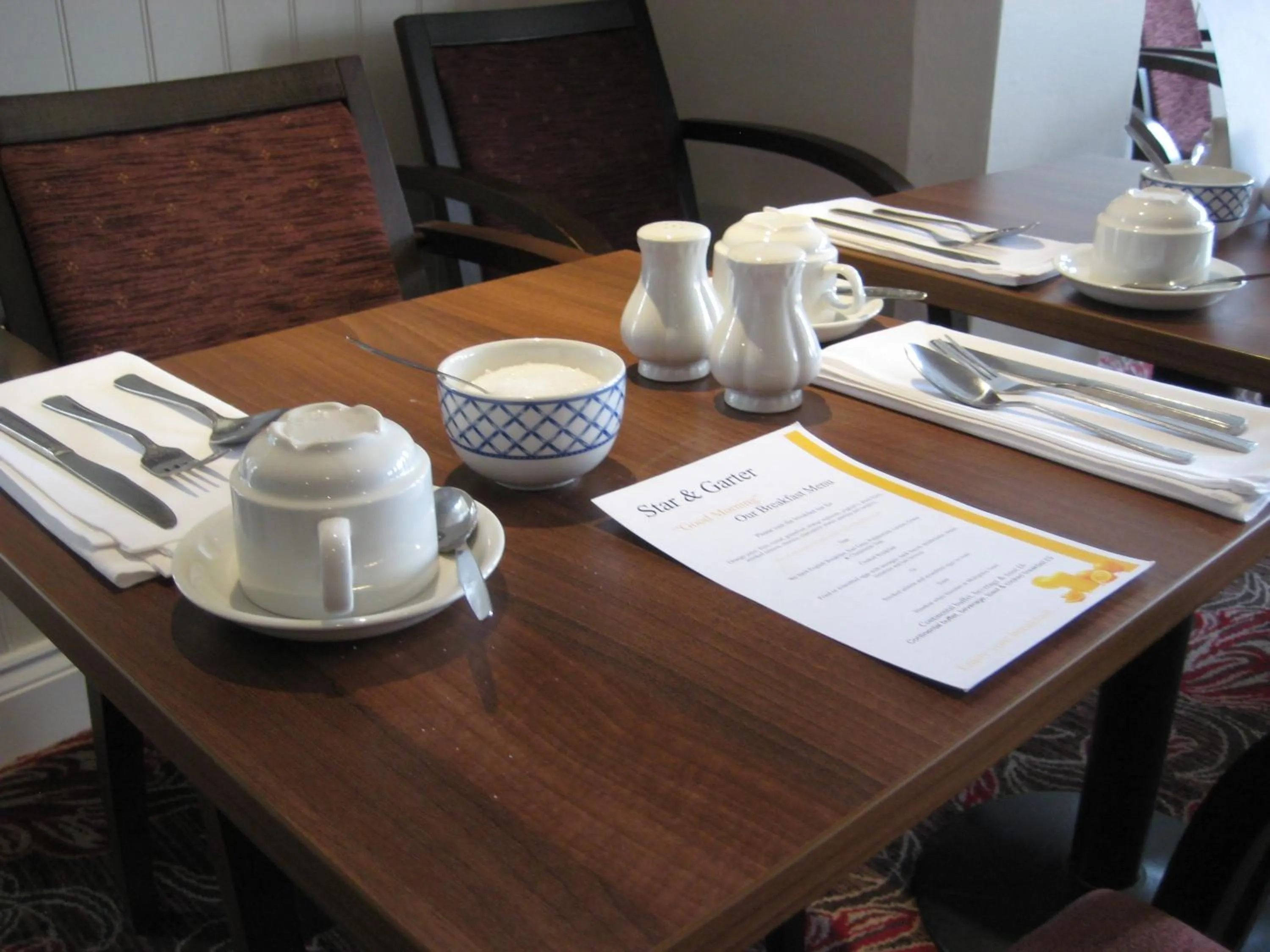 Dining area in The Star and Garter Hotel