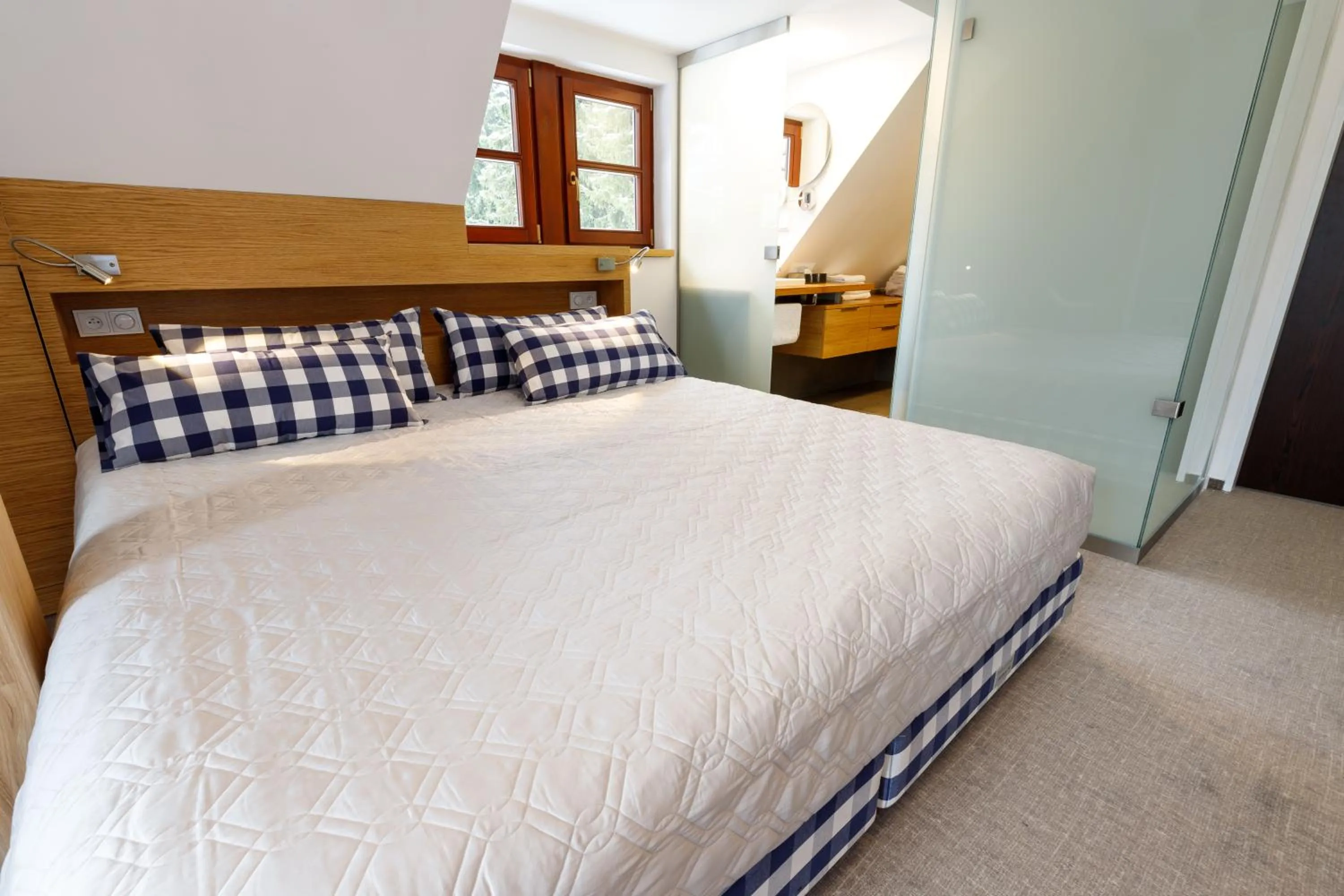 Bed in Hotel Bedriska Wellness Resort & Spa