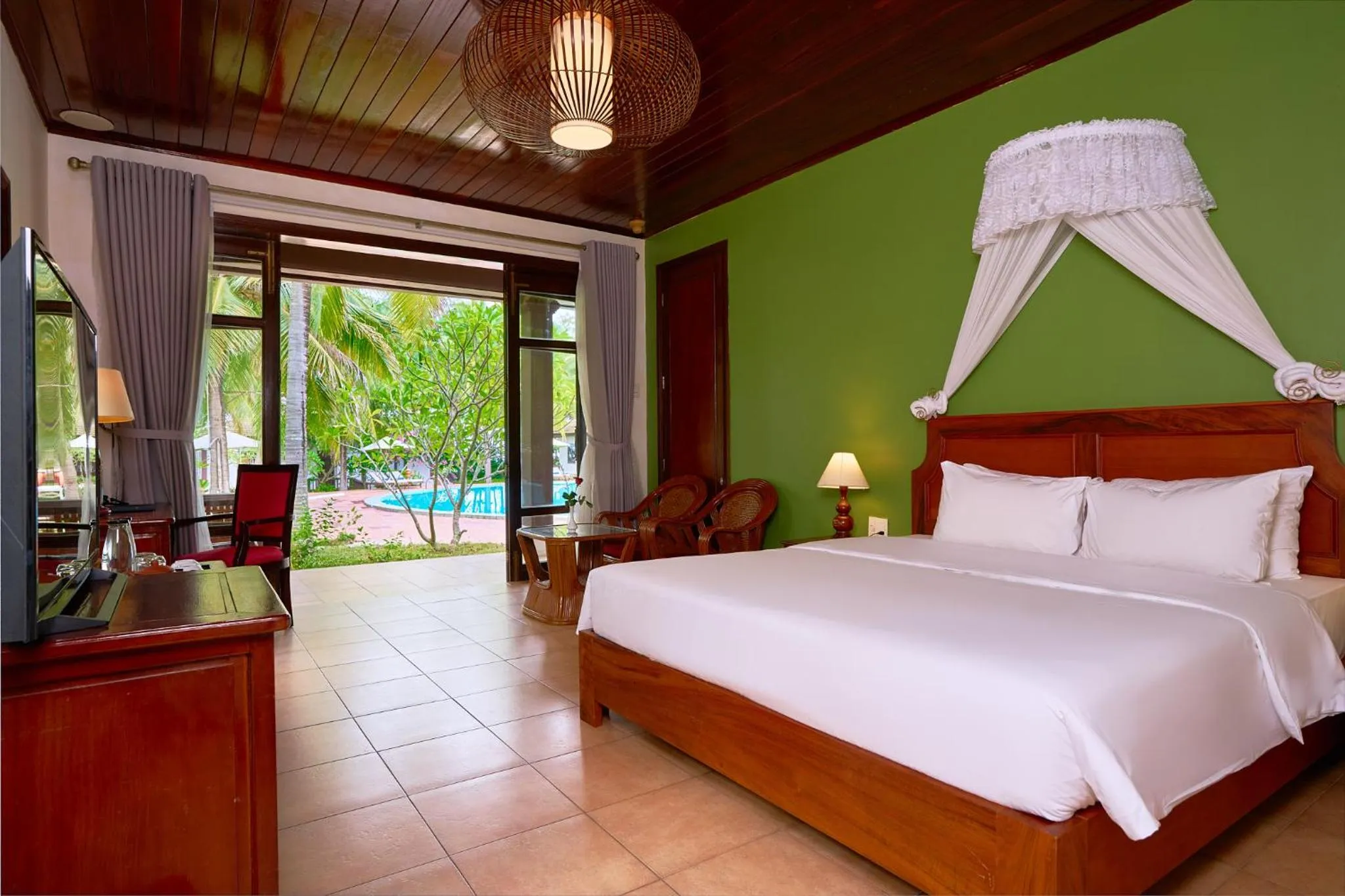 Bed in Lang Co Beach Resort