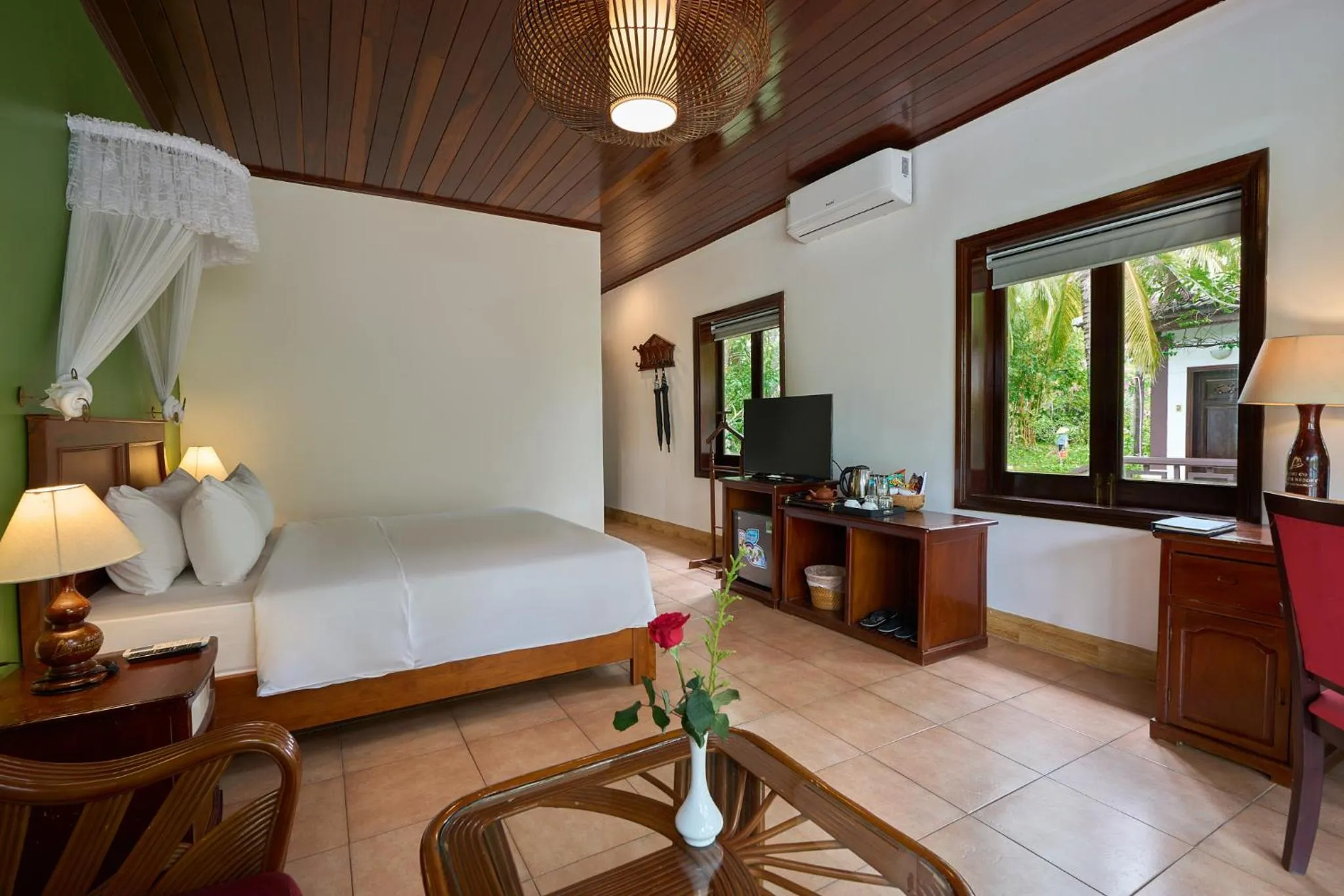 Bed in Lang Co Beach Resort