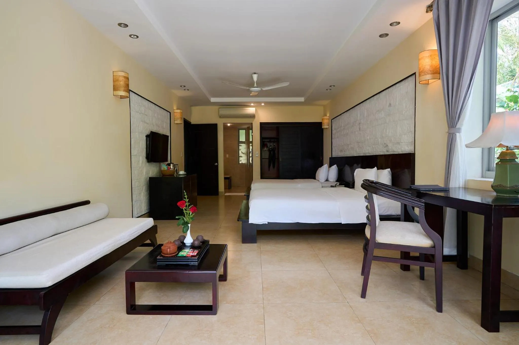 Bed in Lang Co Beach Resort