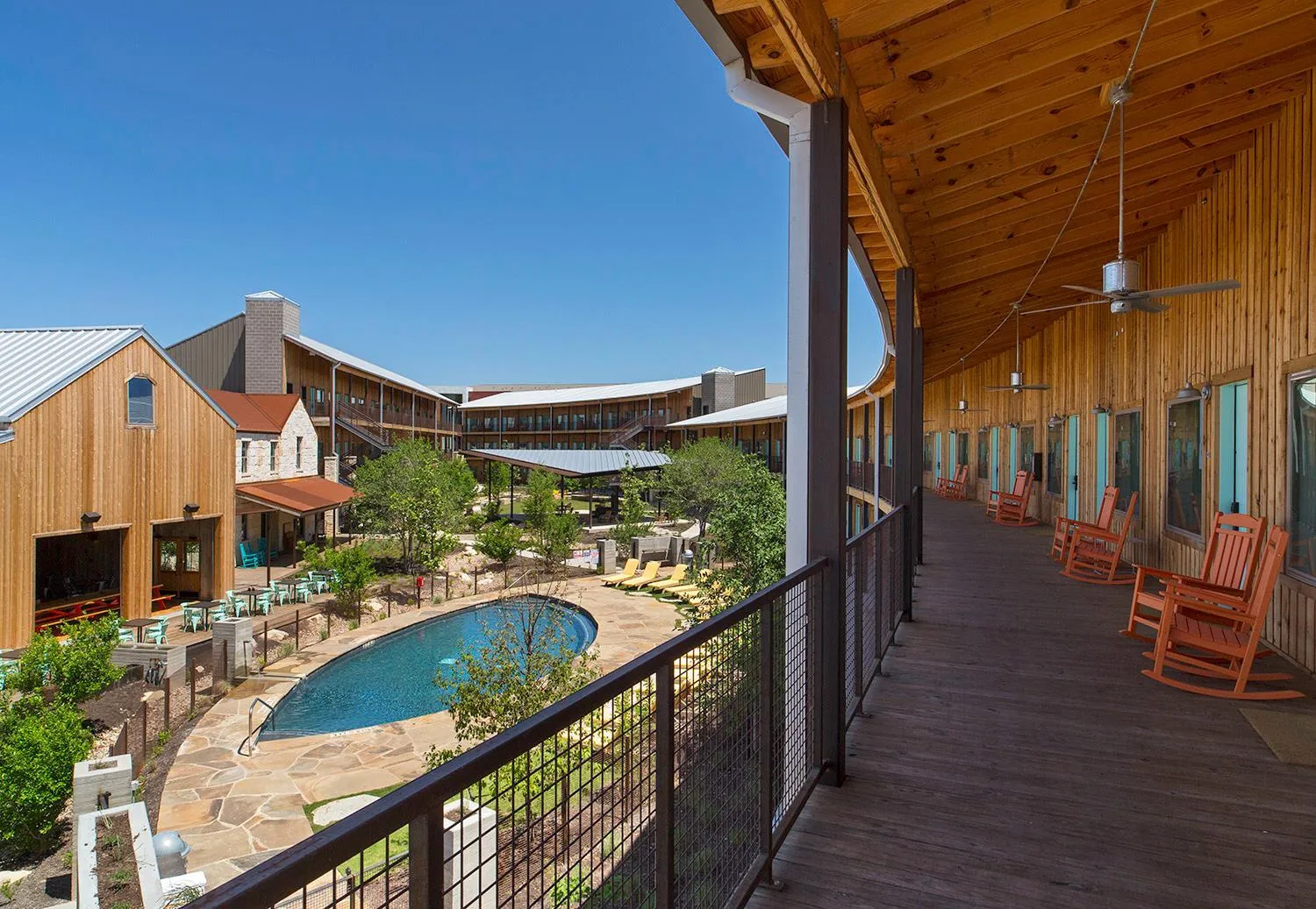 Pool view in Lone Star Court, by Valencia Hotel Collection