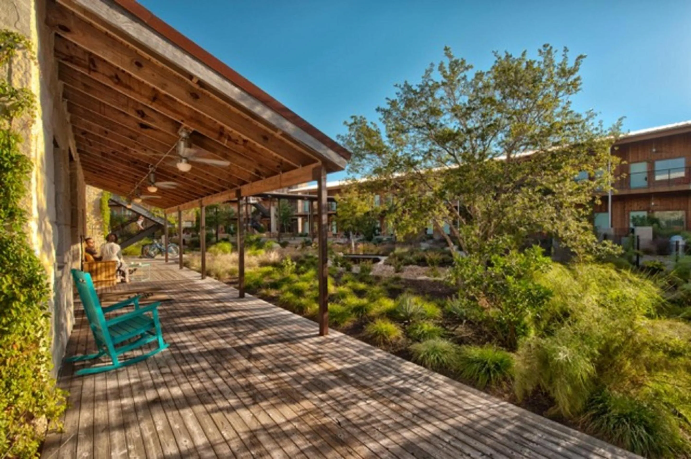 Inner courtyard view in Lone Star Court, by Valencia Hotel Collection