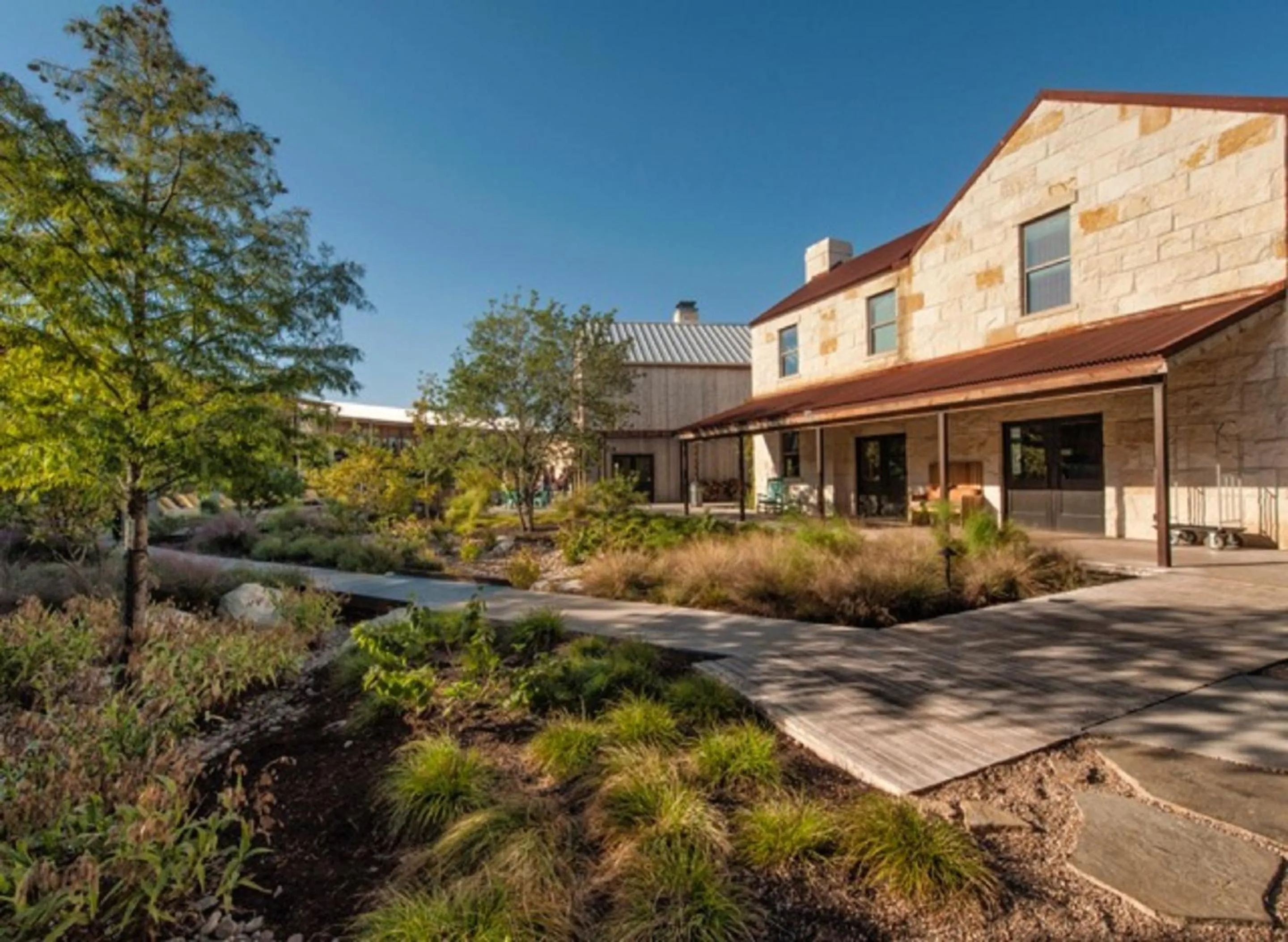 Inner courtyard view in Lone Star Court, by Valencia Hotel Collection