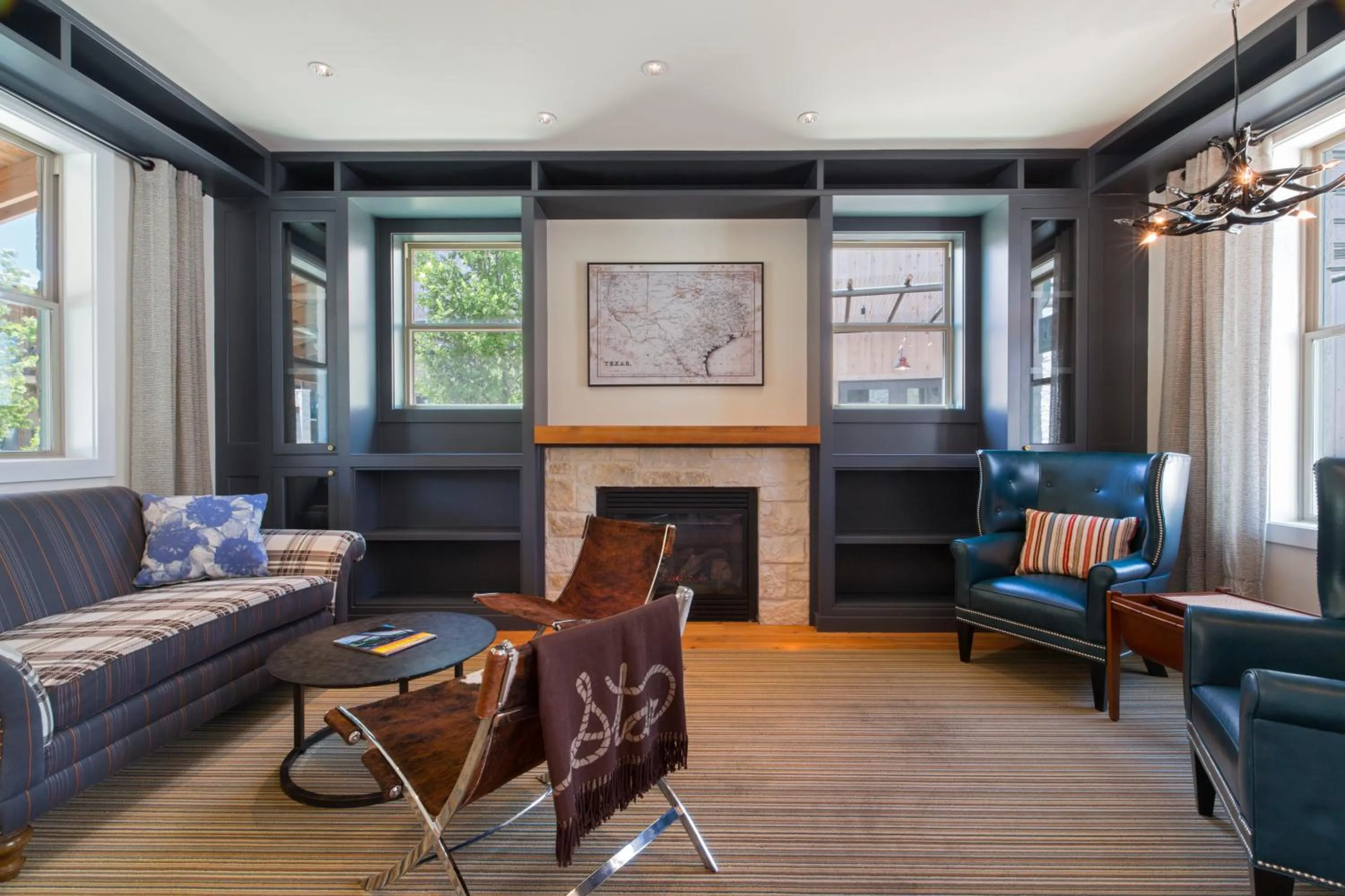 Seating area in Lone Star Court, by Valencia Hotel Collection
