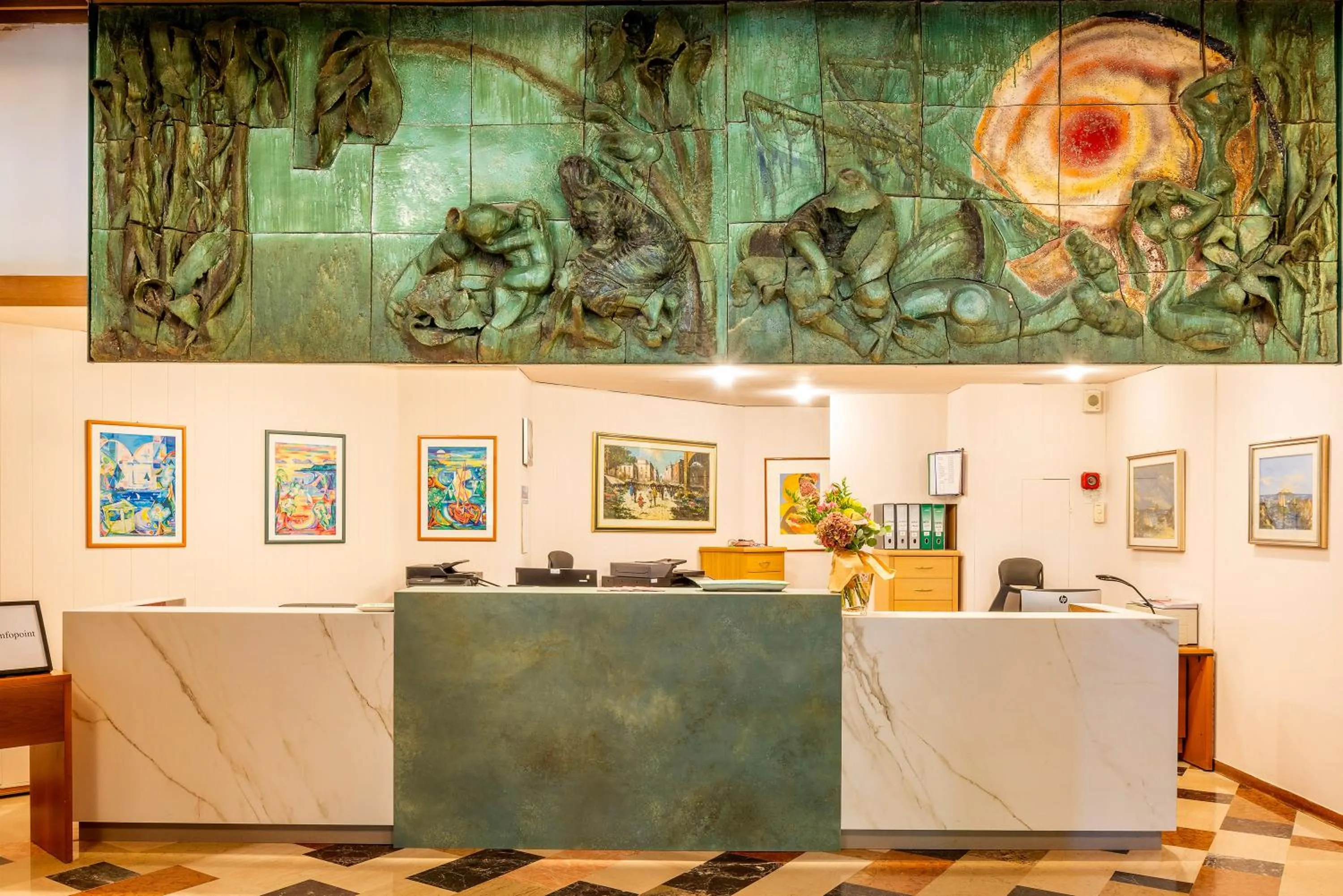 Lobby or reception in Hotel Palme & Suite