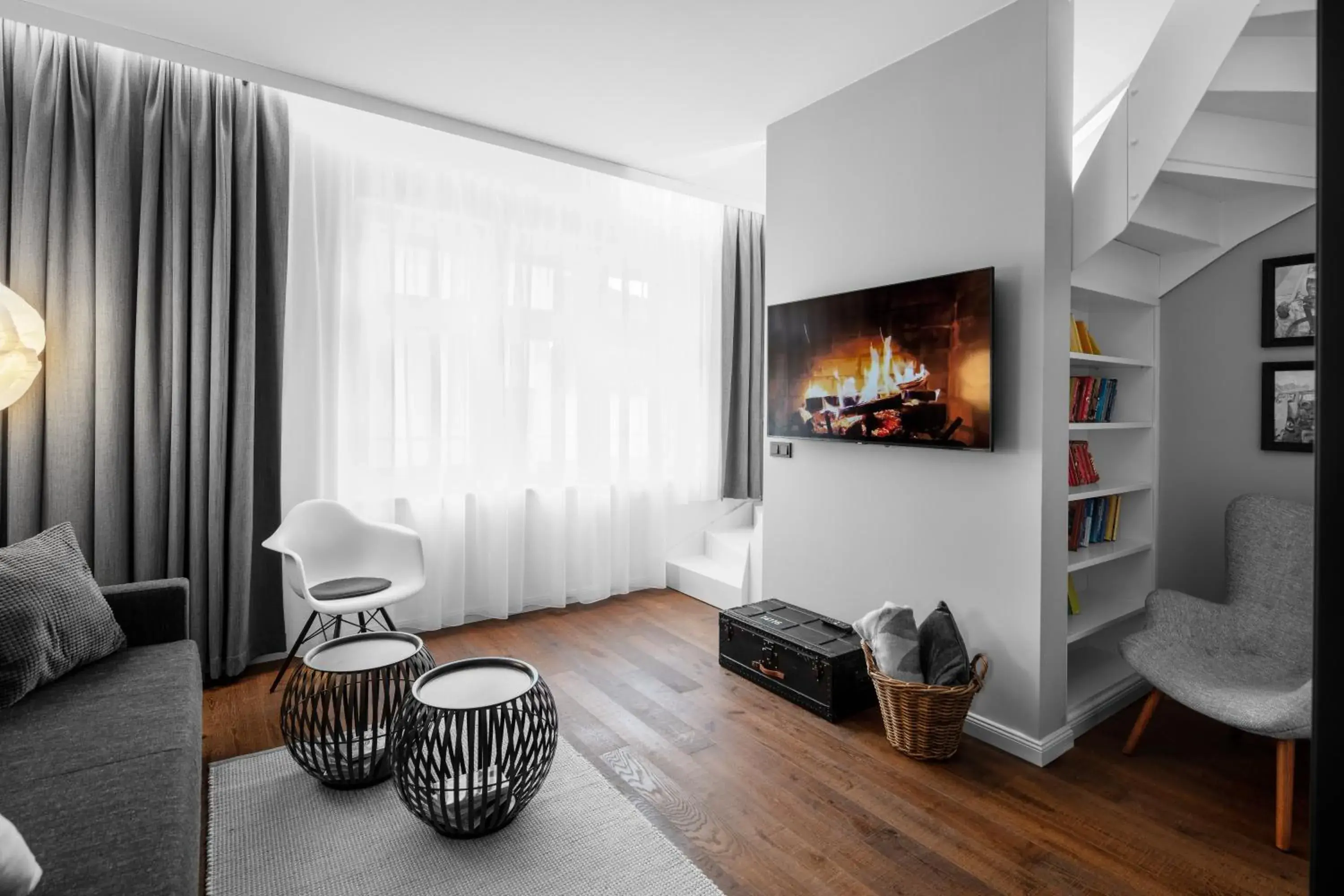 Living room in THE MANES Boutique Hotel Prague Living room in THE MANES Boutique Hotel Prague