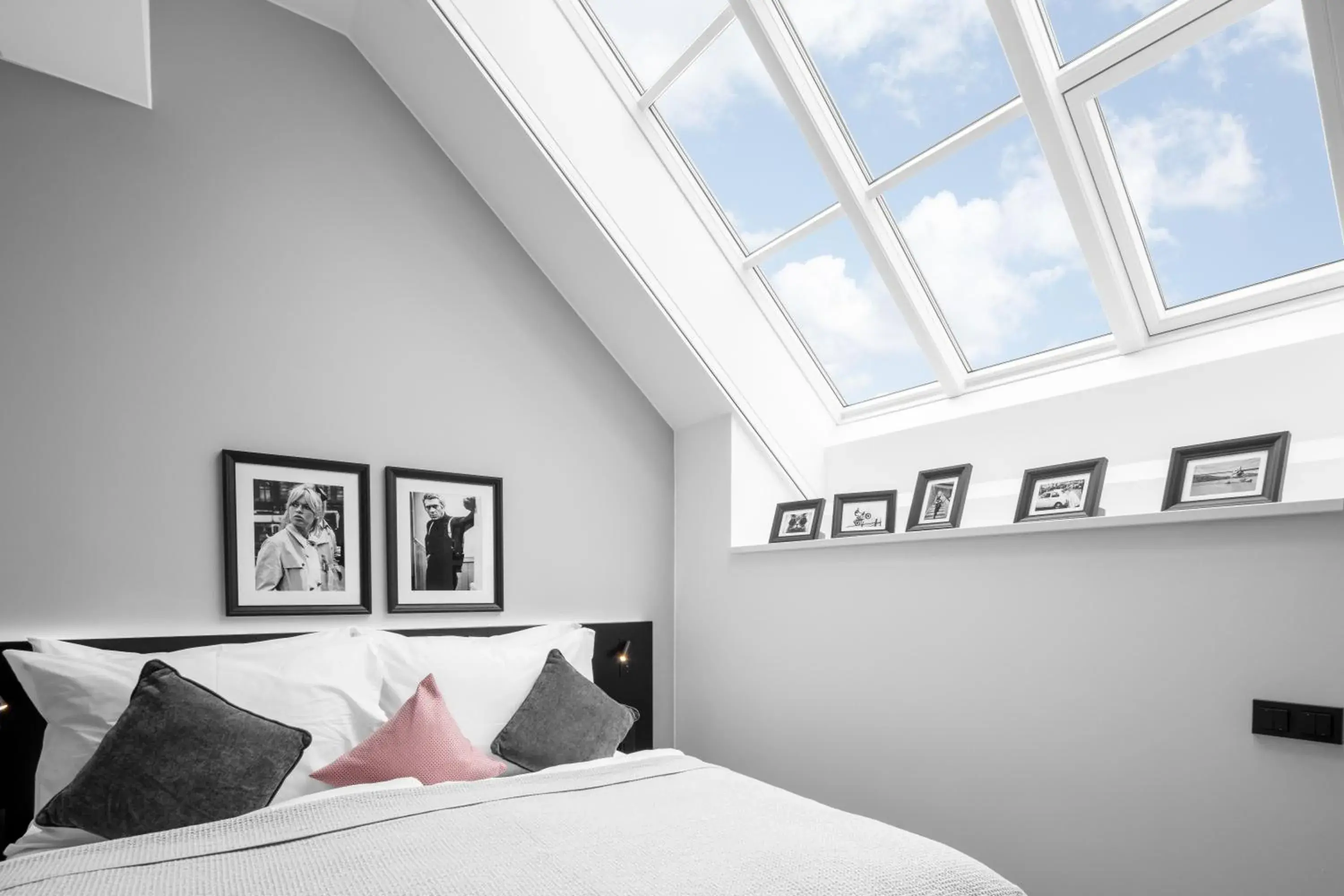 View (from property/room), Bed in THE MANES Boutique Hotel Prague View (from property/room), Bed in THE MANES Boutique Hotel Prague