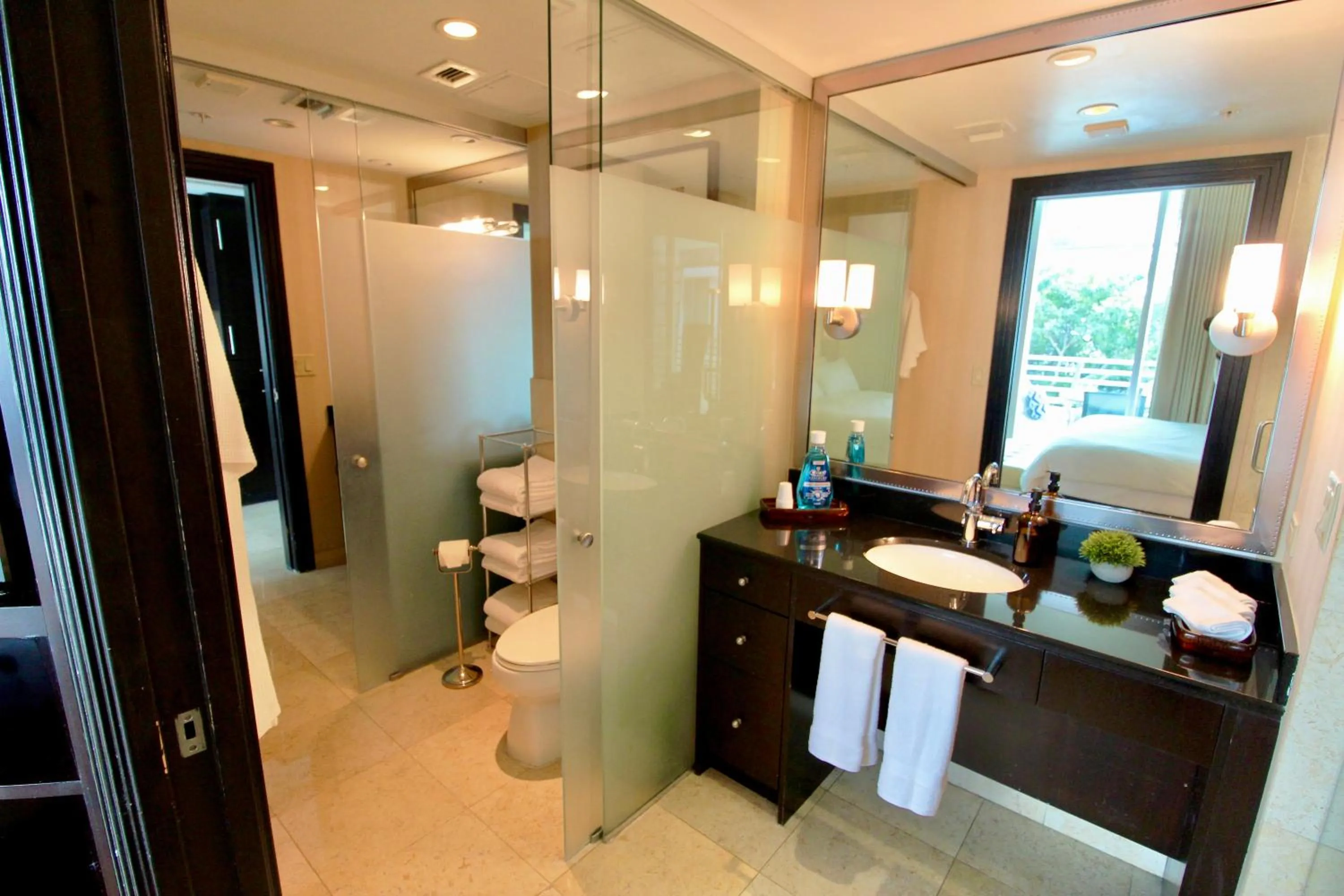 Toilet in Boutique Suites 3 min walk to beach