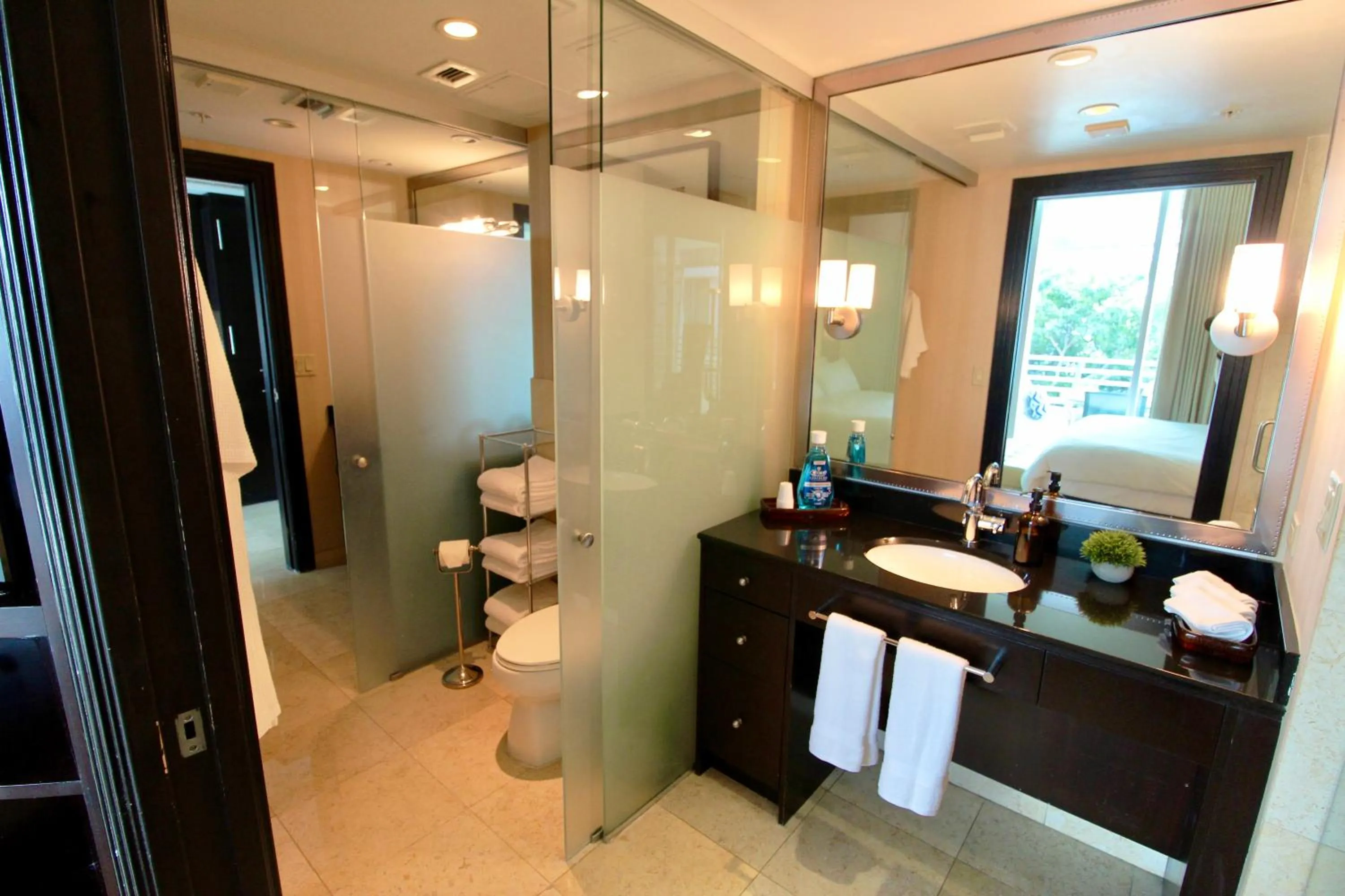 Toilet in Boutique Suites 3 min walk to beach