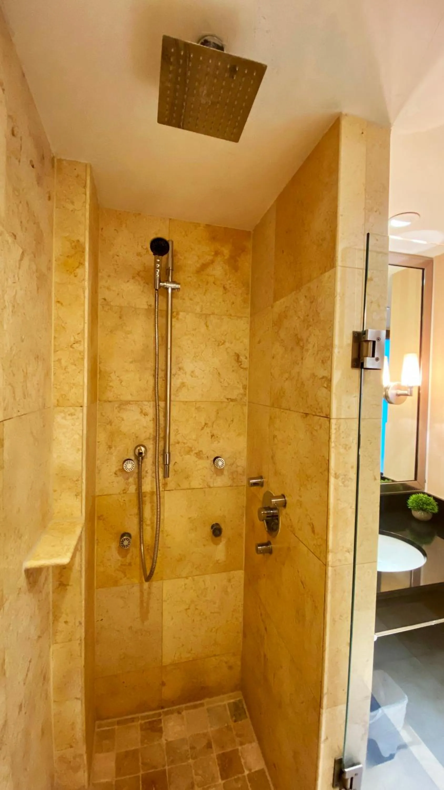 Shower in Boutique Suites 3 min walk to beach