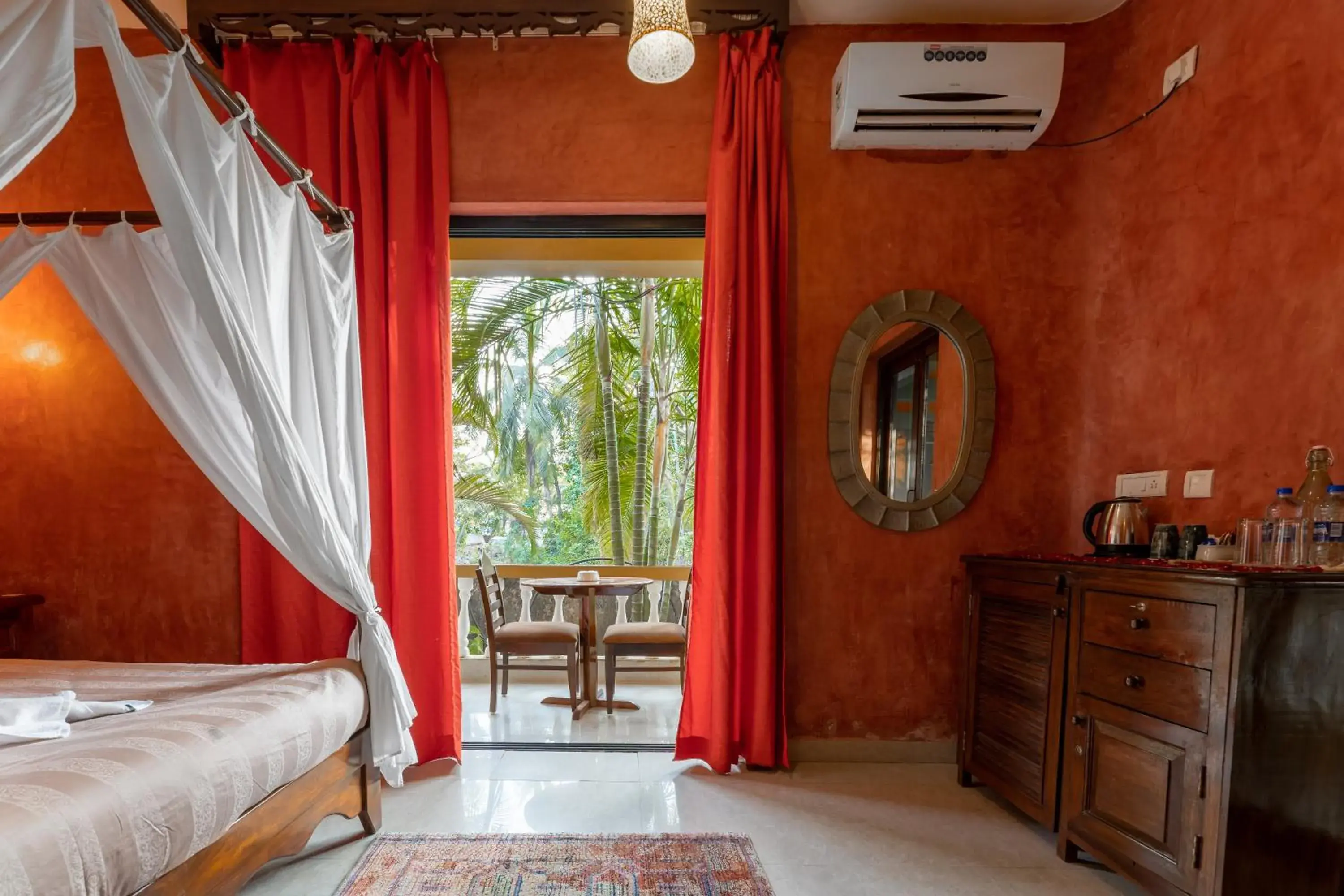 Bedroom, Bed in juSTa Morjim Beach Resort Goa - 80 Steps from Morjim Beach Bedroom, Bed in juSTa Morjim Beach Resort Goa - 80 Steps from Morjim Beach