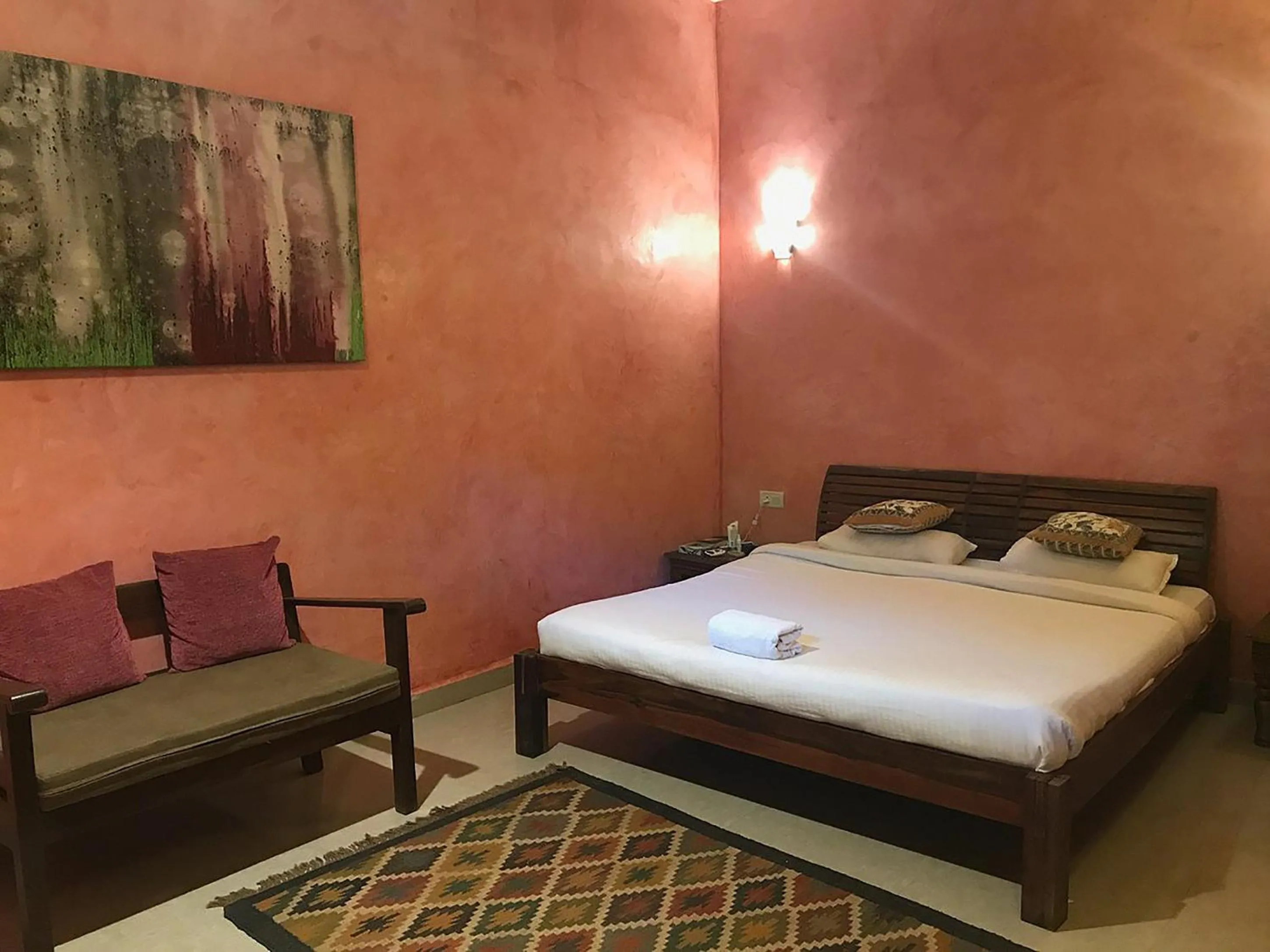 Bedroom, Bed in juSTa Morjim Beach Resort Goa - 80 Steps from Morjim Beach