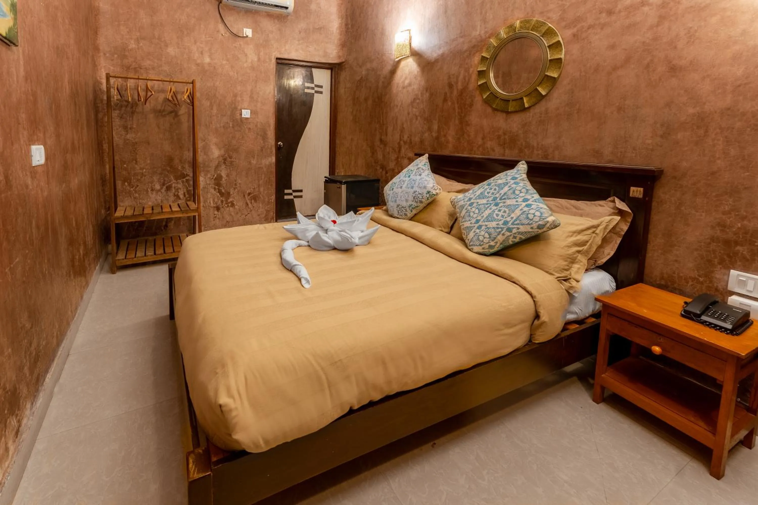 Bedroom, Bed in juSTa Morjim Beach Resort Goa - 80 Steps from Morjim Beach