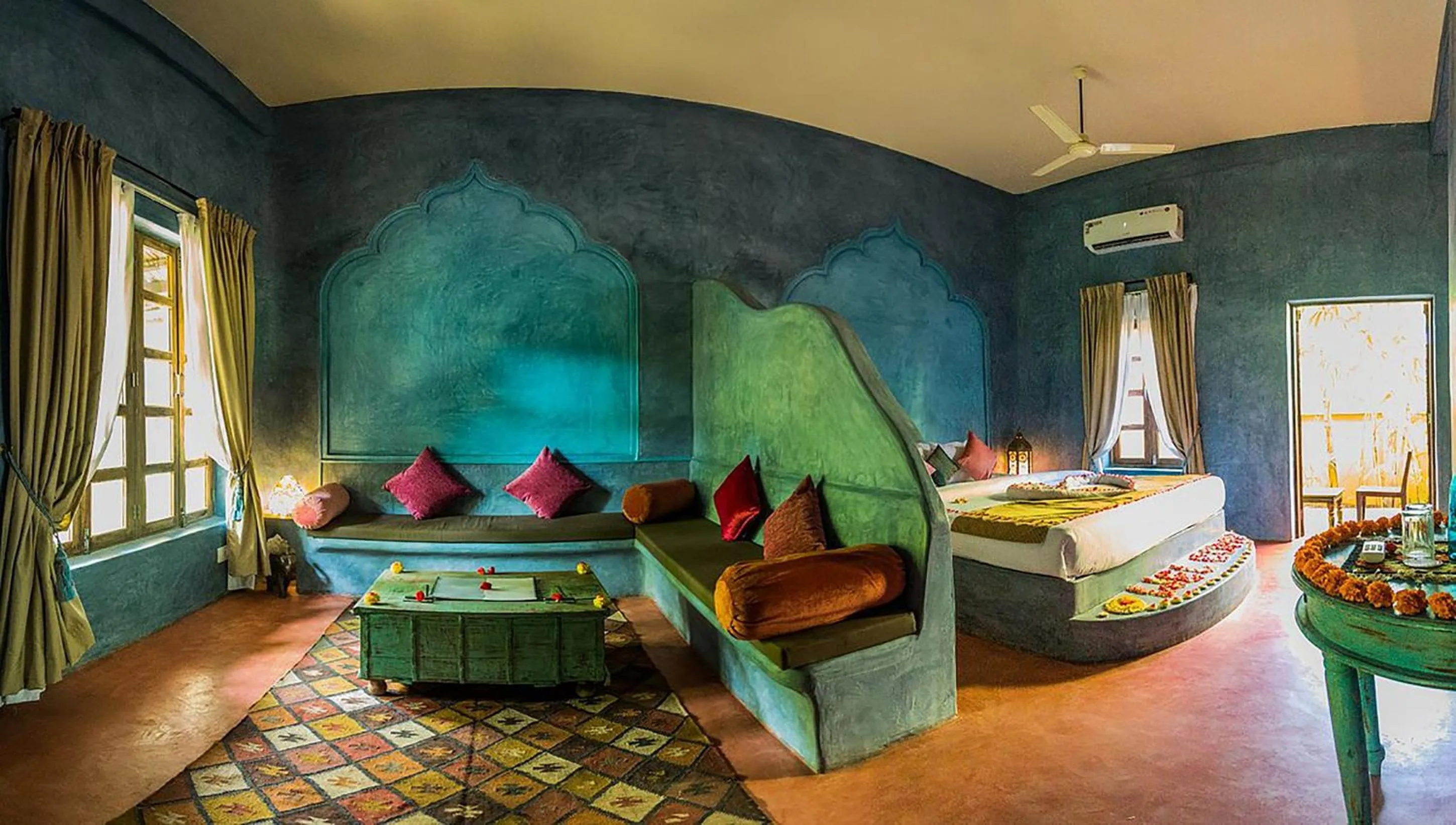 Bed in juSTa Morjim Beach Resort Goa - 80 Steps from Morjim Beach