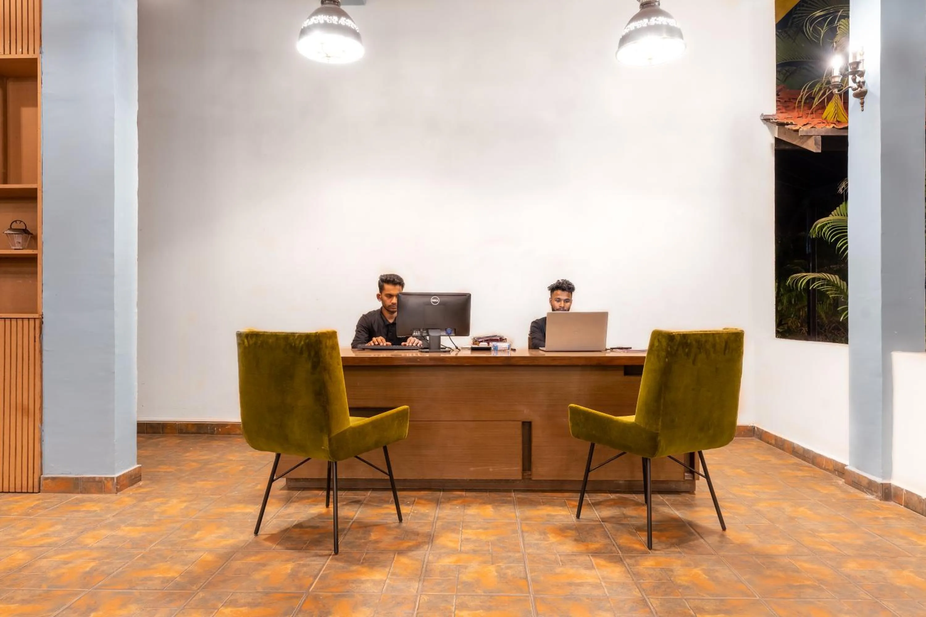 Lobby or reception in juSTa Morjim Beach Resort Goa - 80 Steps from Morjim Beach