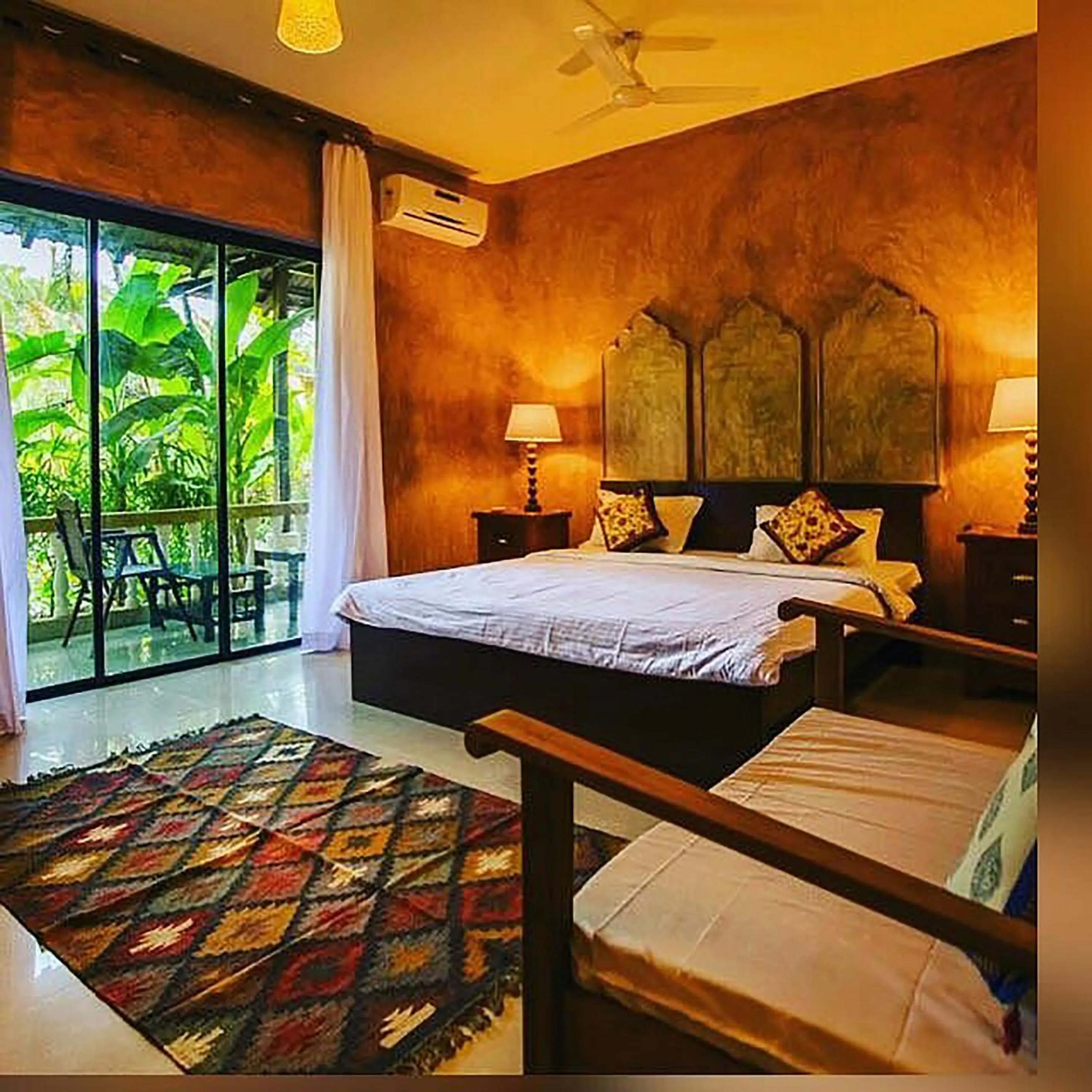 Bedroom, Bed in juSTa Morjim Beach Resort Goa - 80 Steps from Morjim Beach