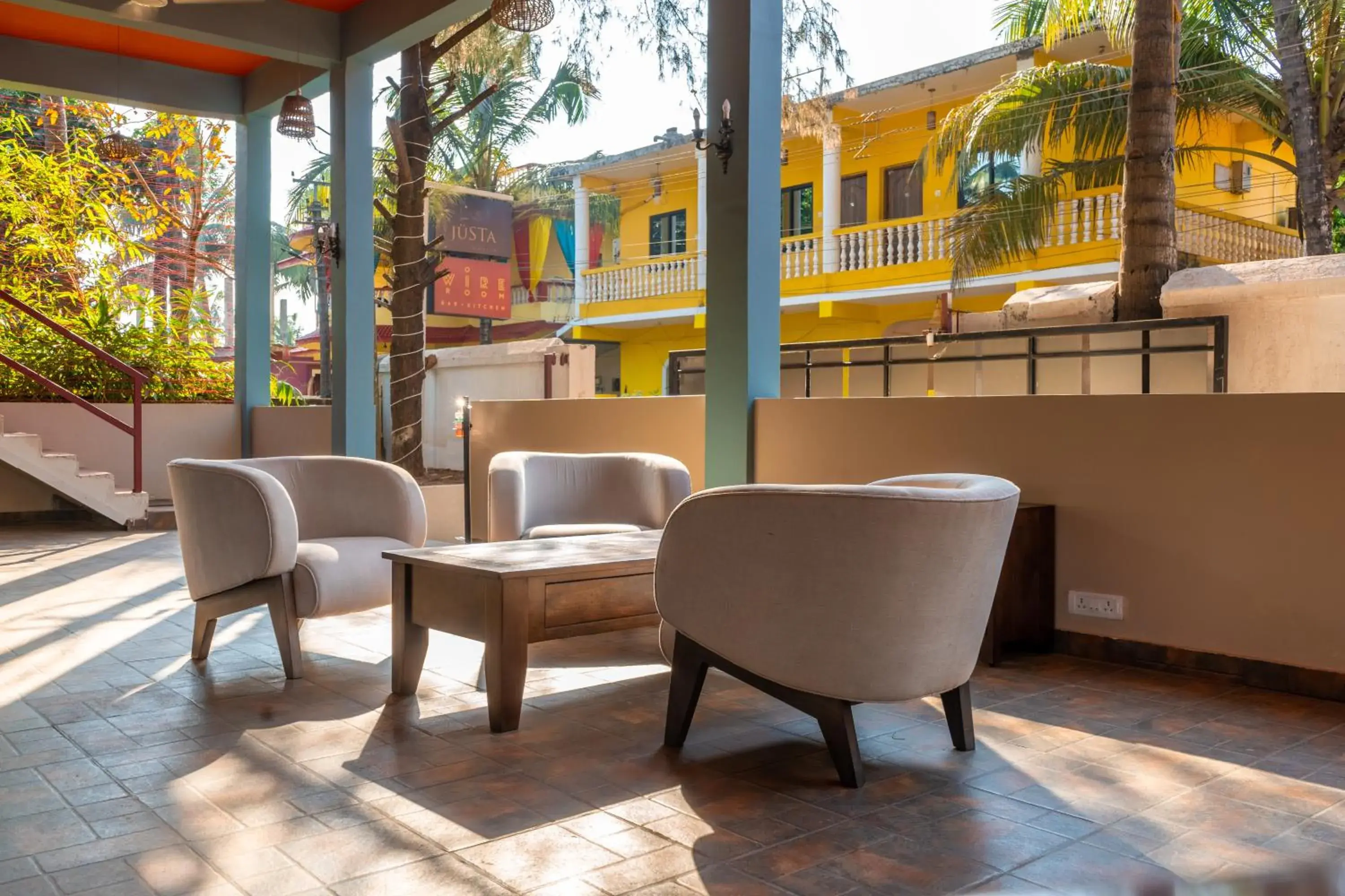 Lobby or reception in juSTa Morjim Beach Resort Goa - 80 Steps from Morjim Beach Lobby or reception in juSTa Morjim Beach Resort Goa - 80 Steps from Morjim Beach