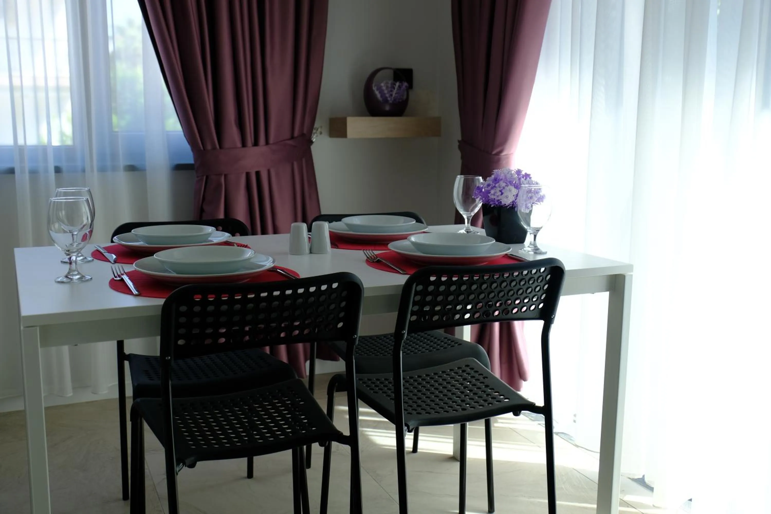 Dining area in Vega Suites