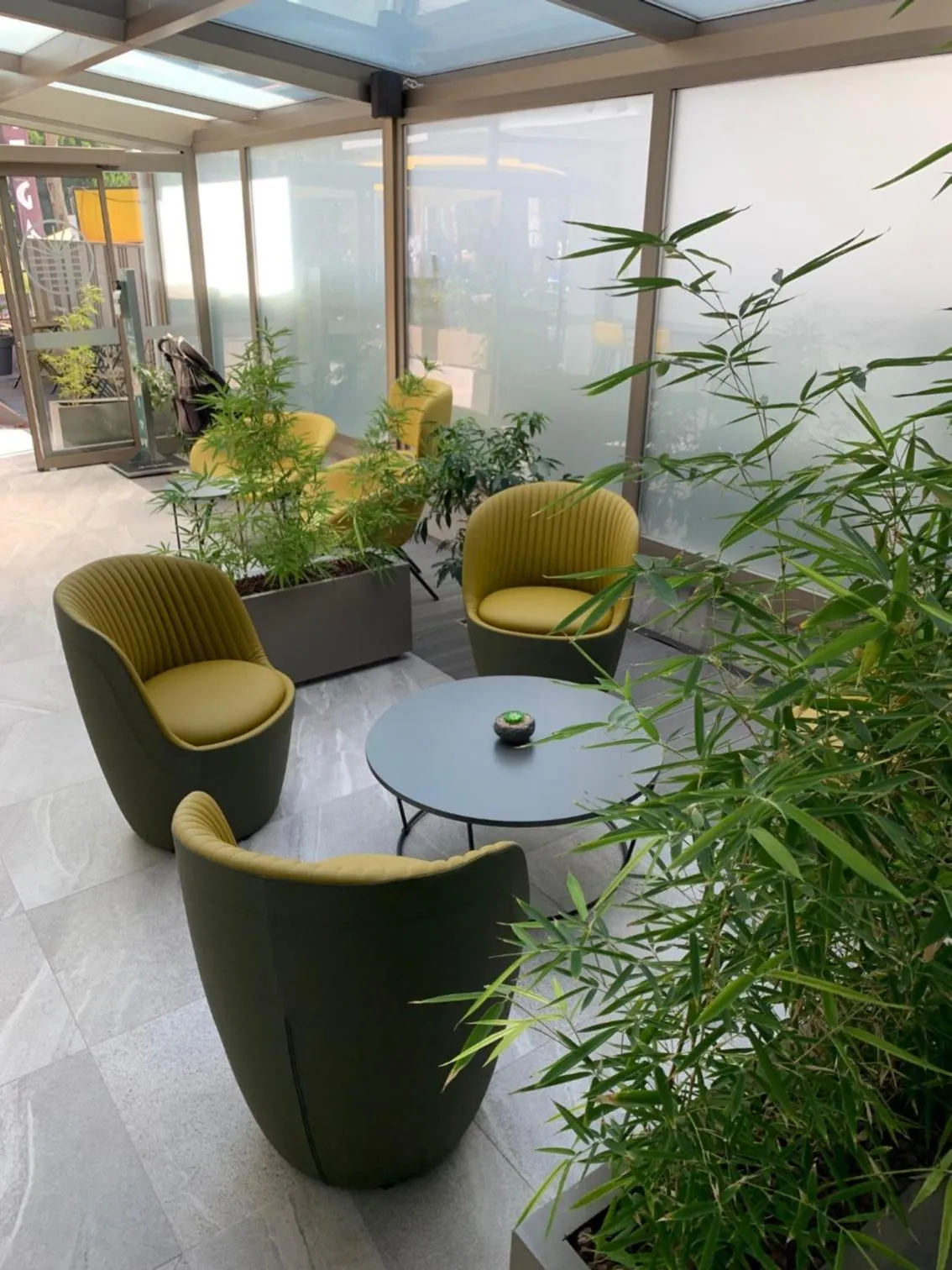 Seating area in Vega Suites