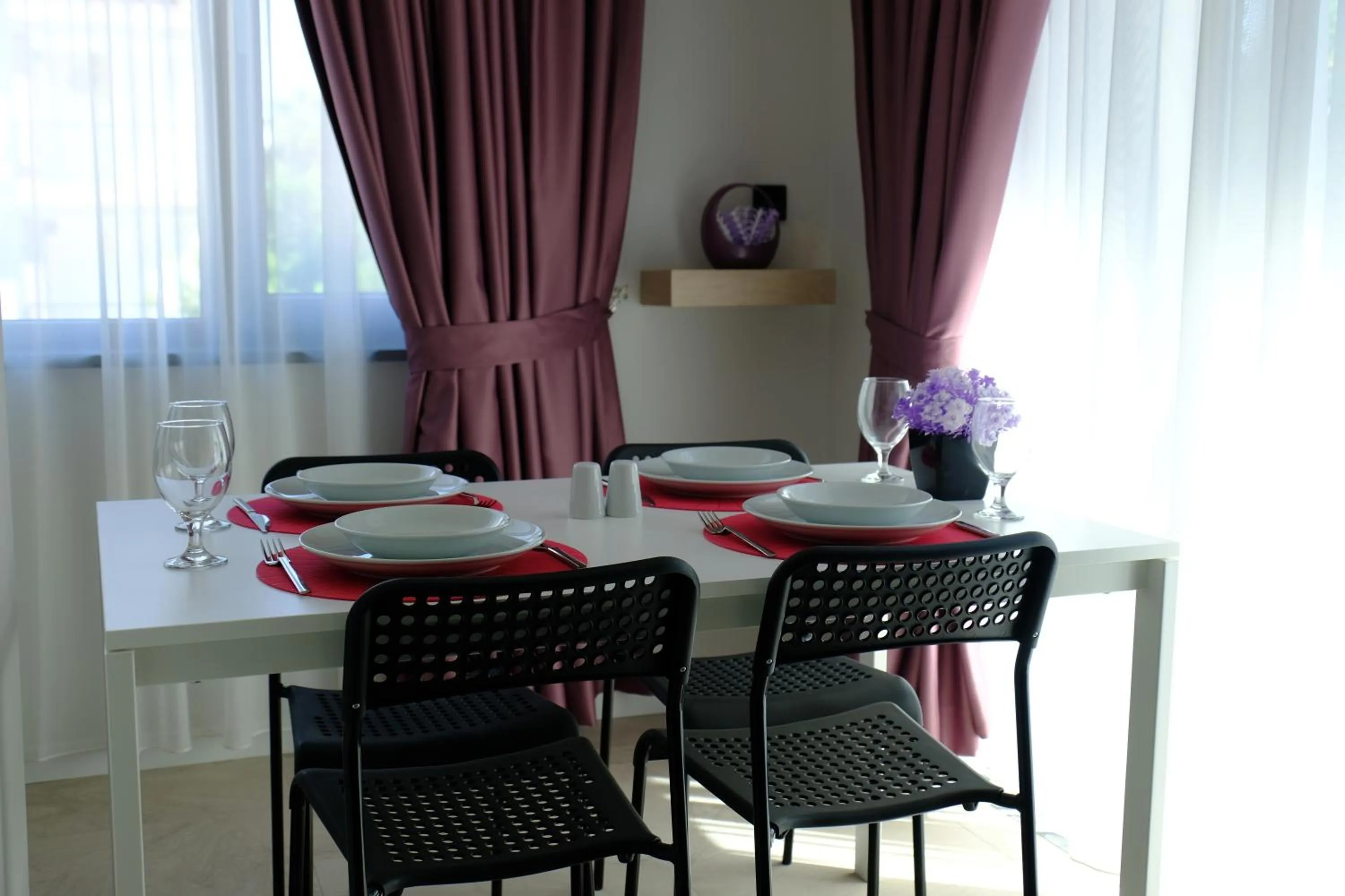 Dining area in Vega Suites