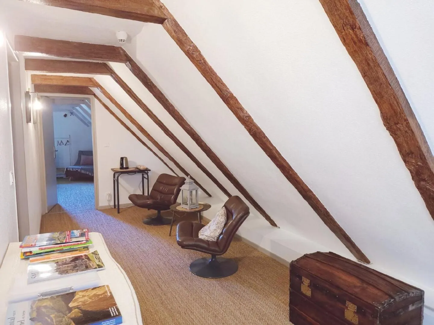 Seating area in Maison d'Hôtes La Grange