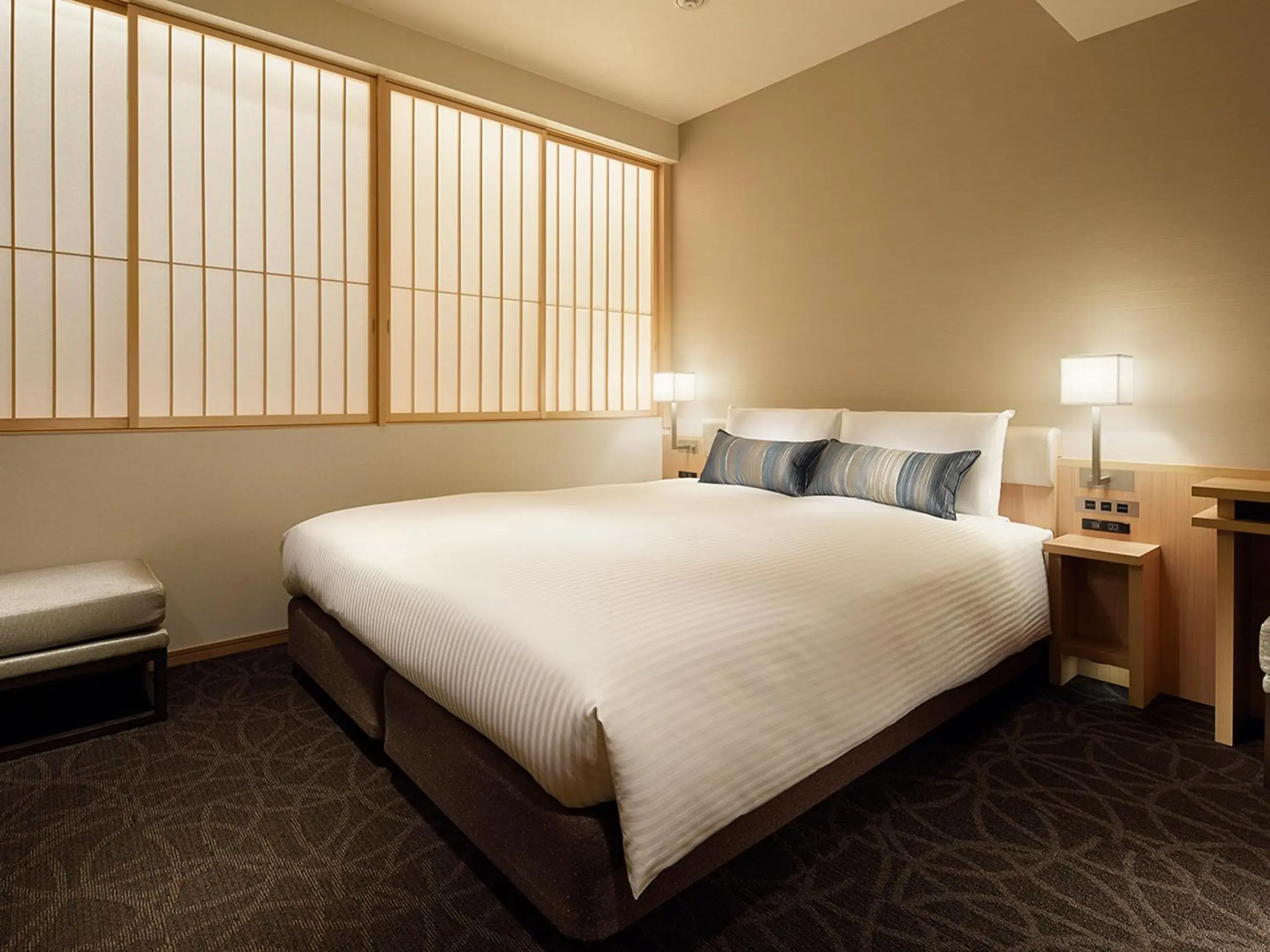 Photo of the whole room, Bed in Mitsui Garden Hotel Kyoto Shinmachi Bettei Photo of the whole room, Bed in Mitsui Garden Hotel Kyoto Shinmachi Bettei