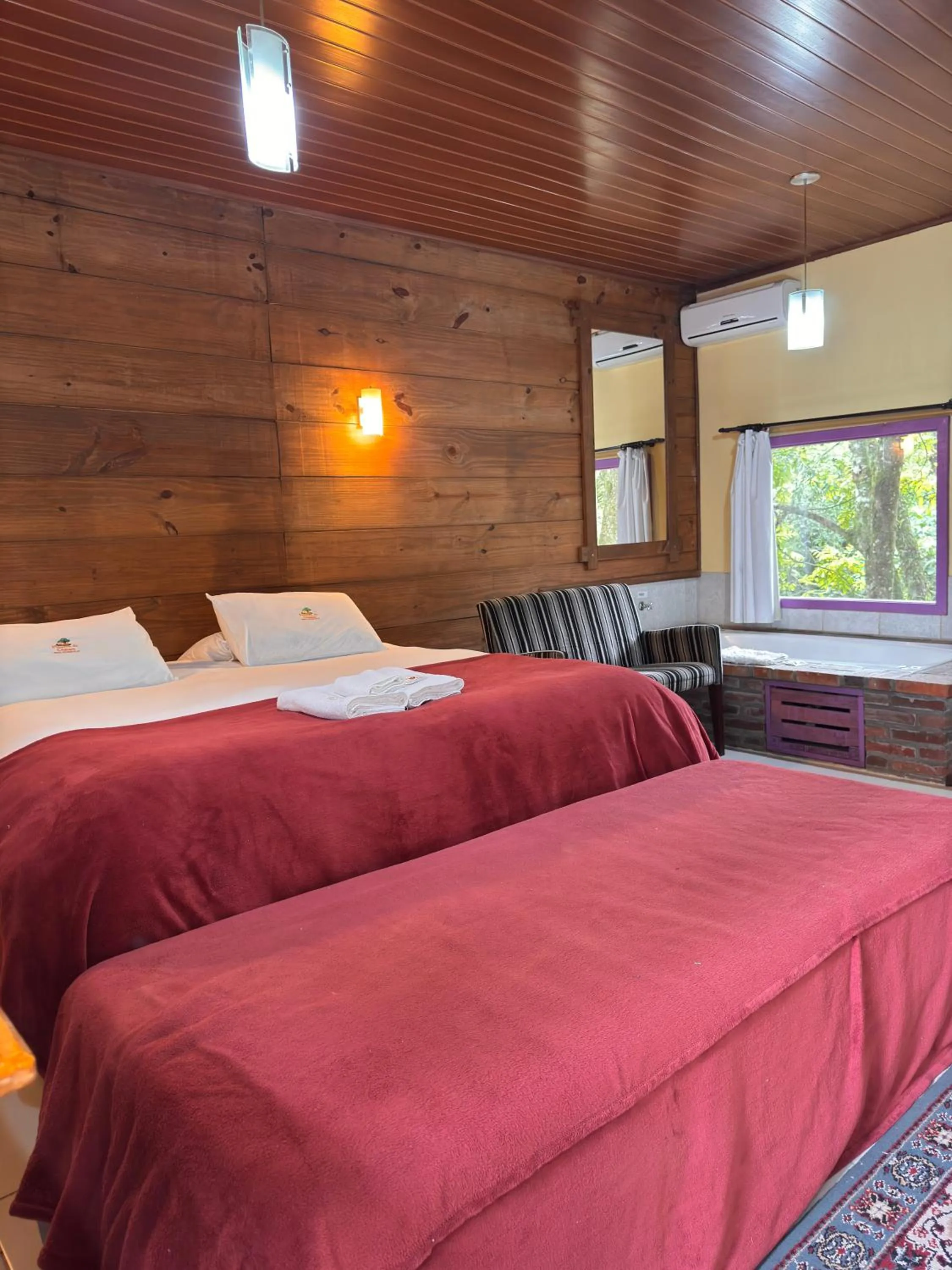 Bed in Pousada da Chacara