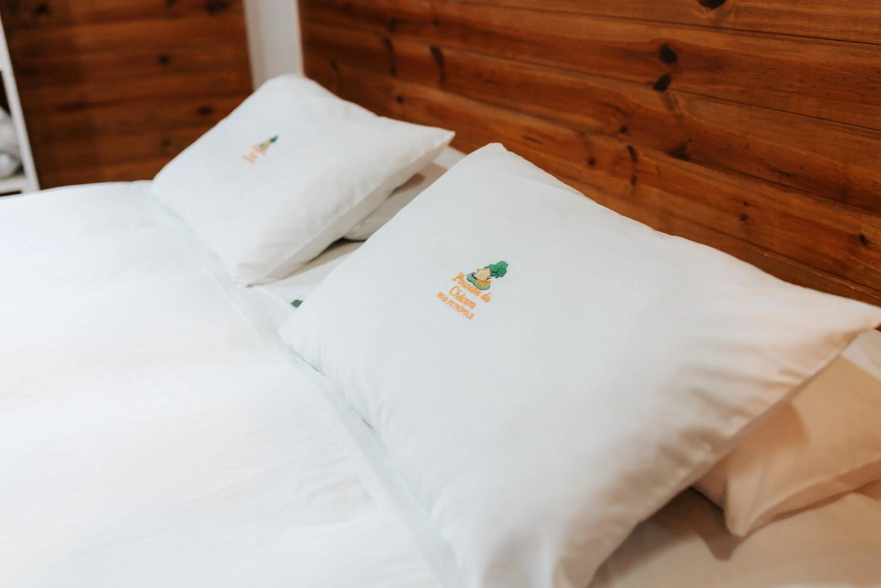 Bed in Pousada da Chacara