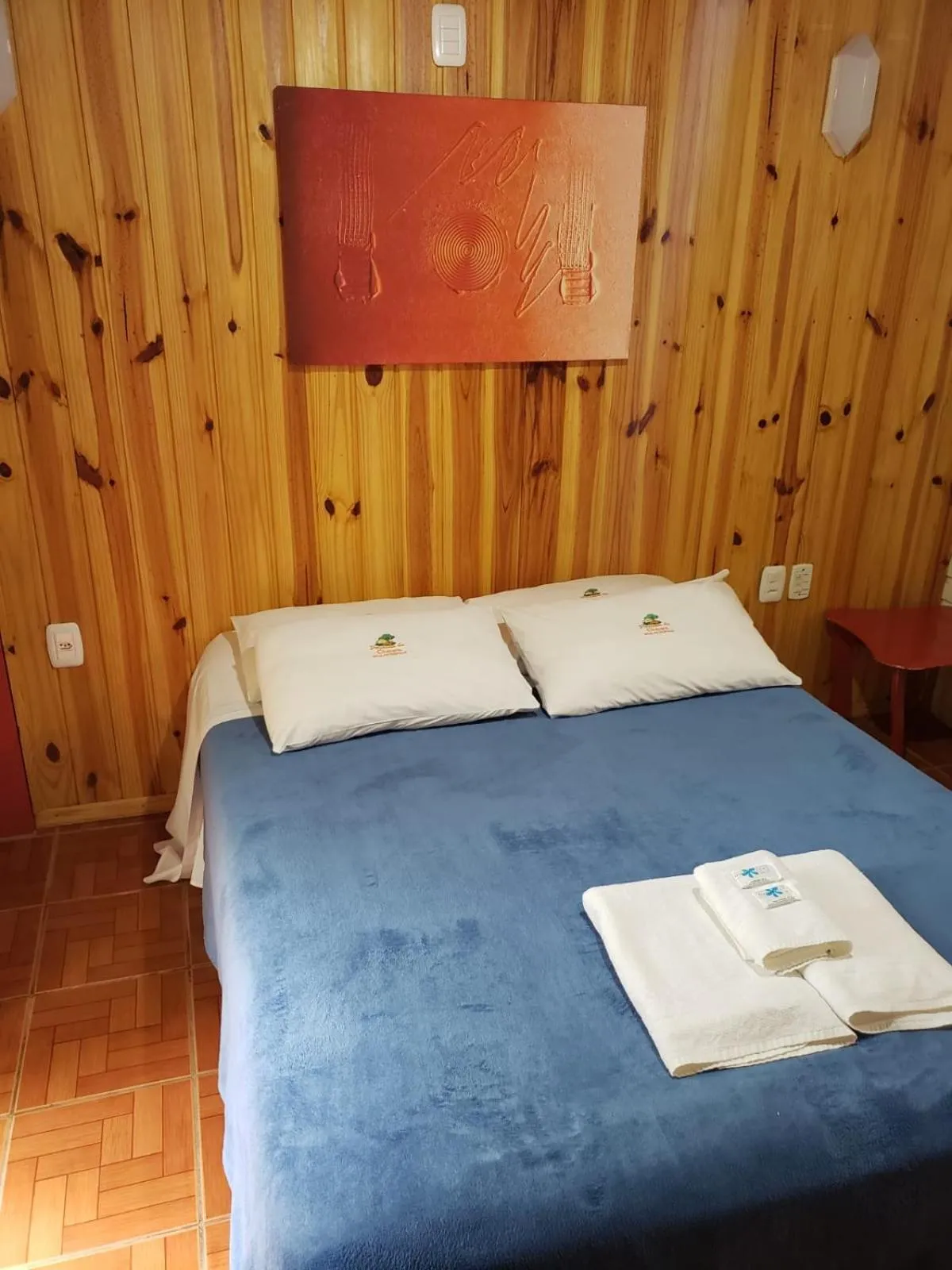 Bed in Pousada da Chacara