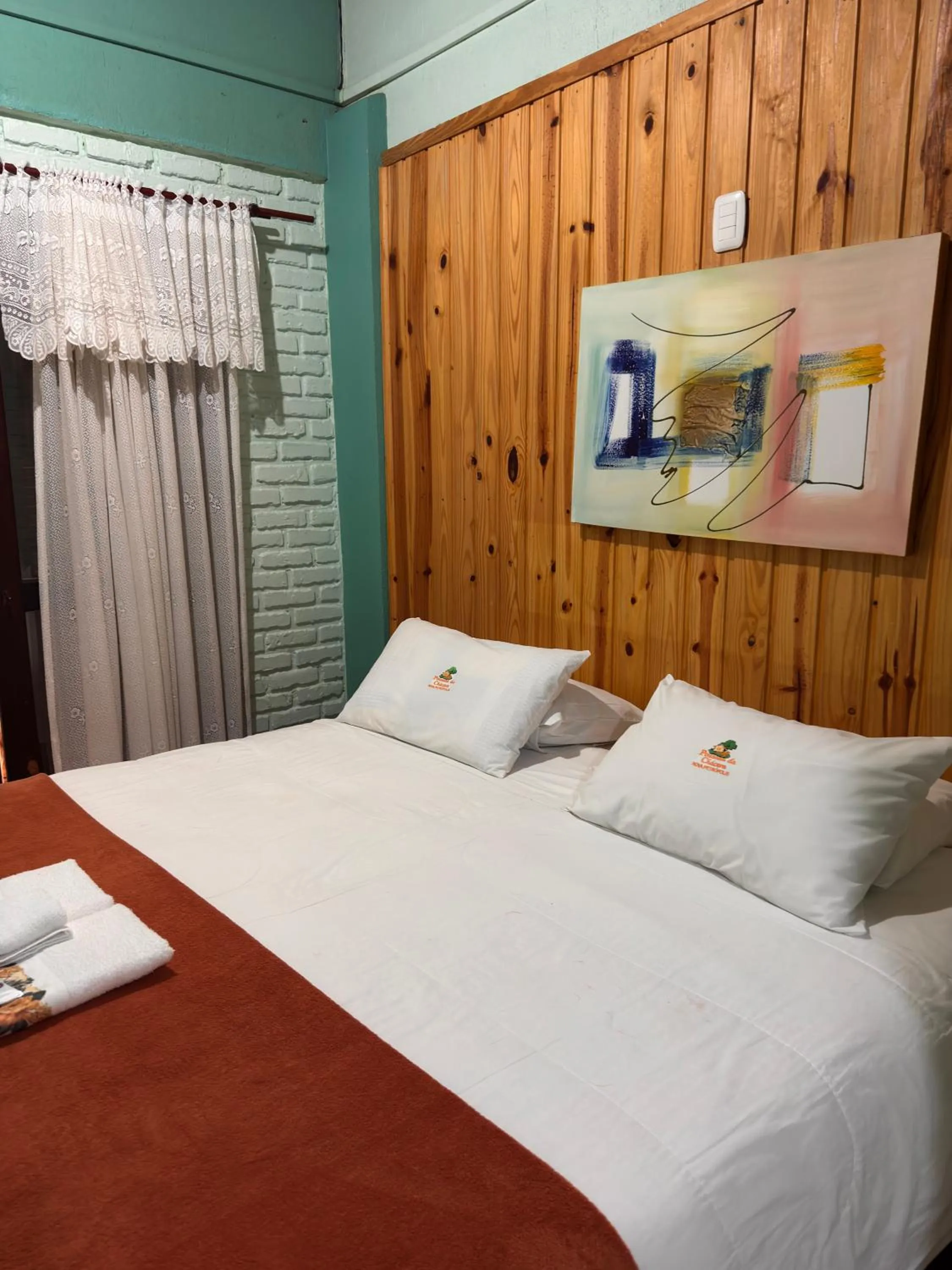 Bed in Pousada da Chacara