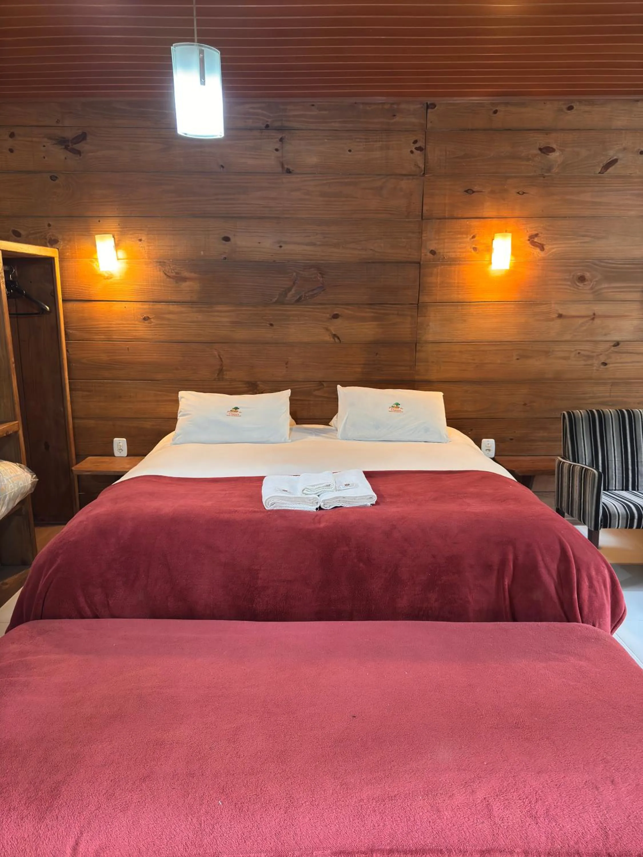 Bed in Pousada da Chacara