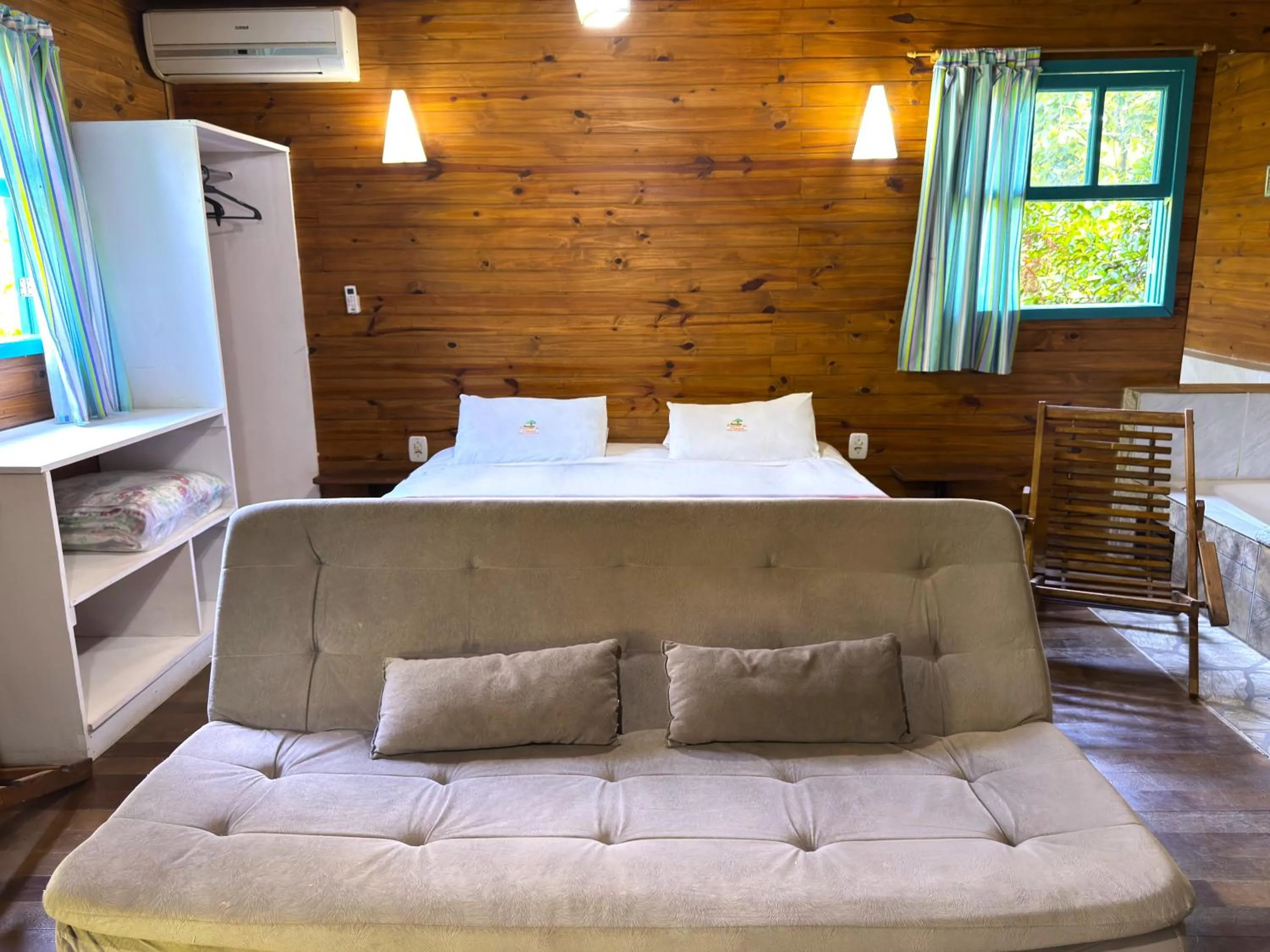 Bed in Pousada da Chacara